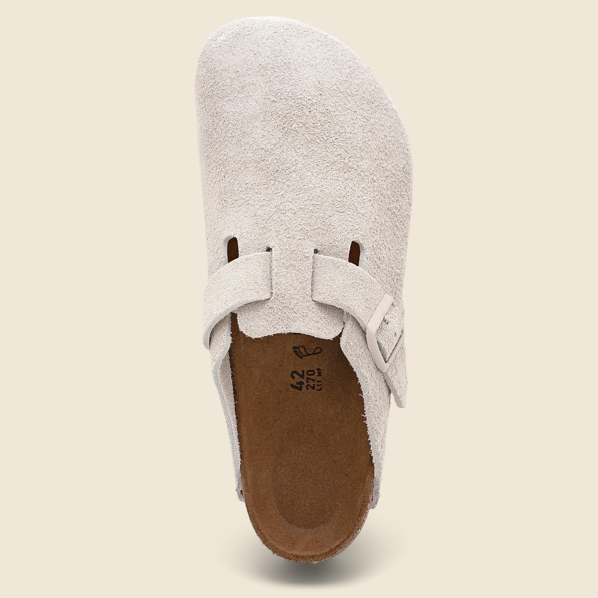Boston Suede Clog - White - Image 2
