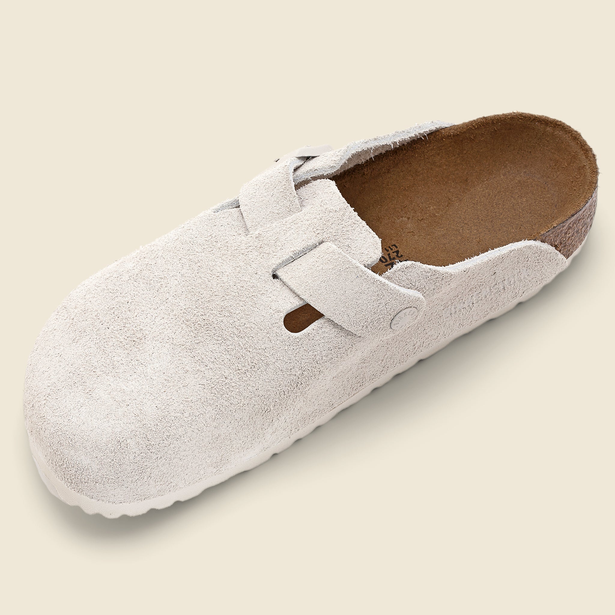 Boston Suede Clog - White - Image 4