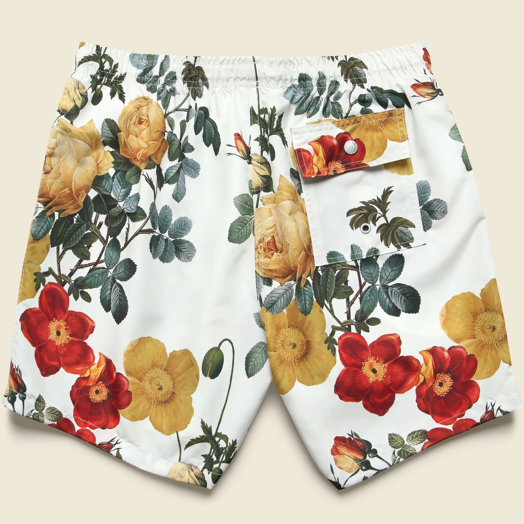5.5" Bouquet Swim Trunks - White - Image 2