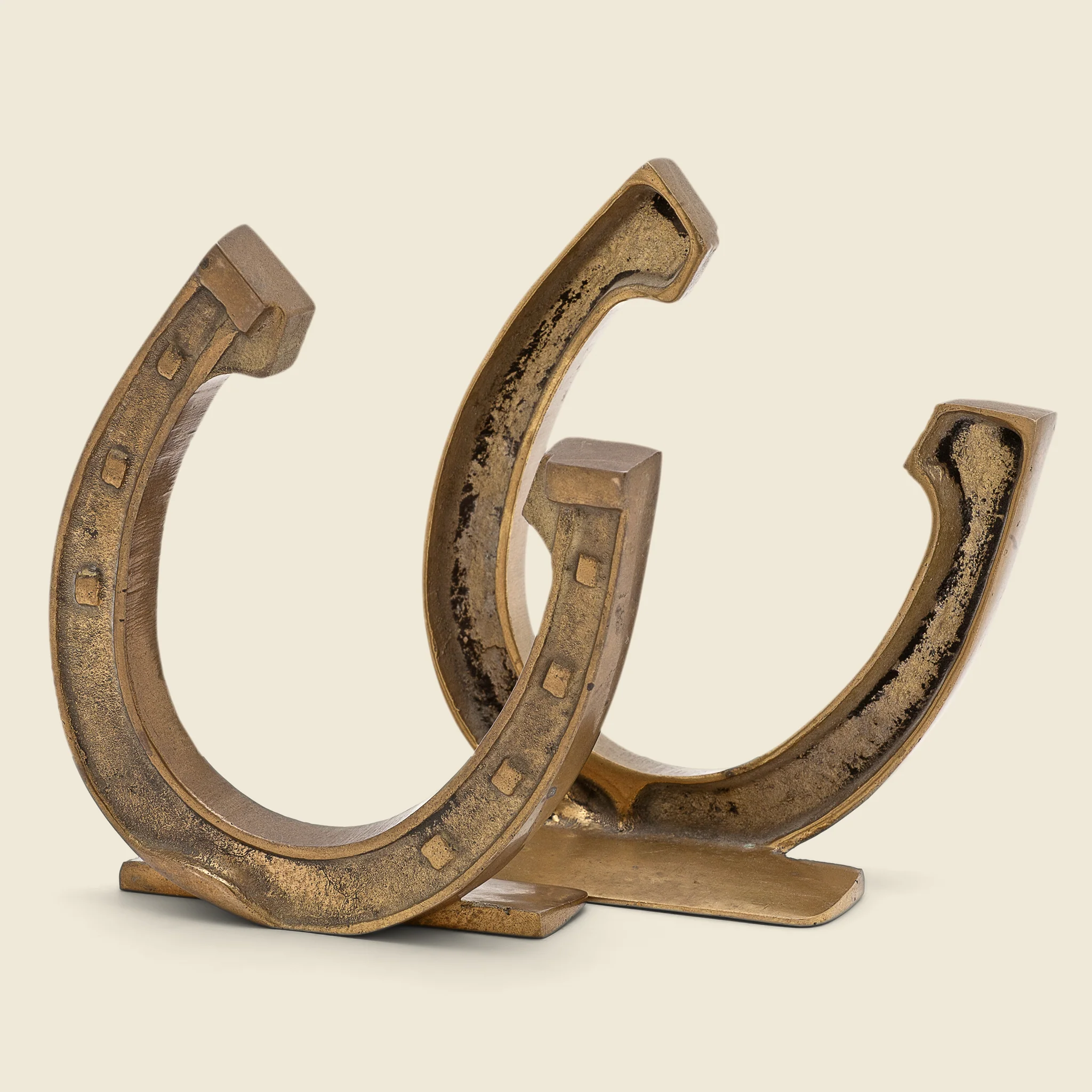 Brass Horseshoe Bookends - Image 2