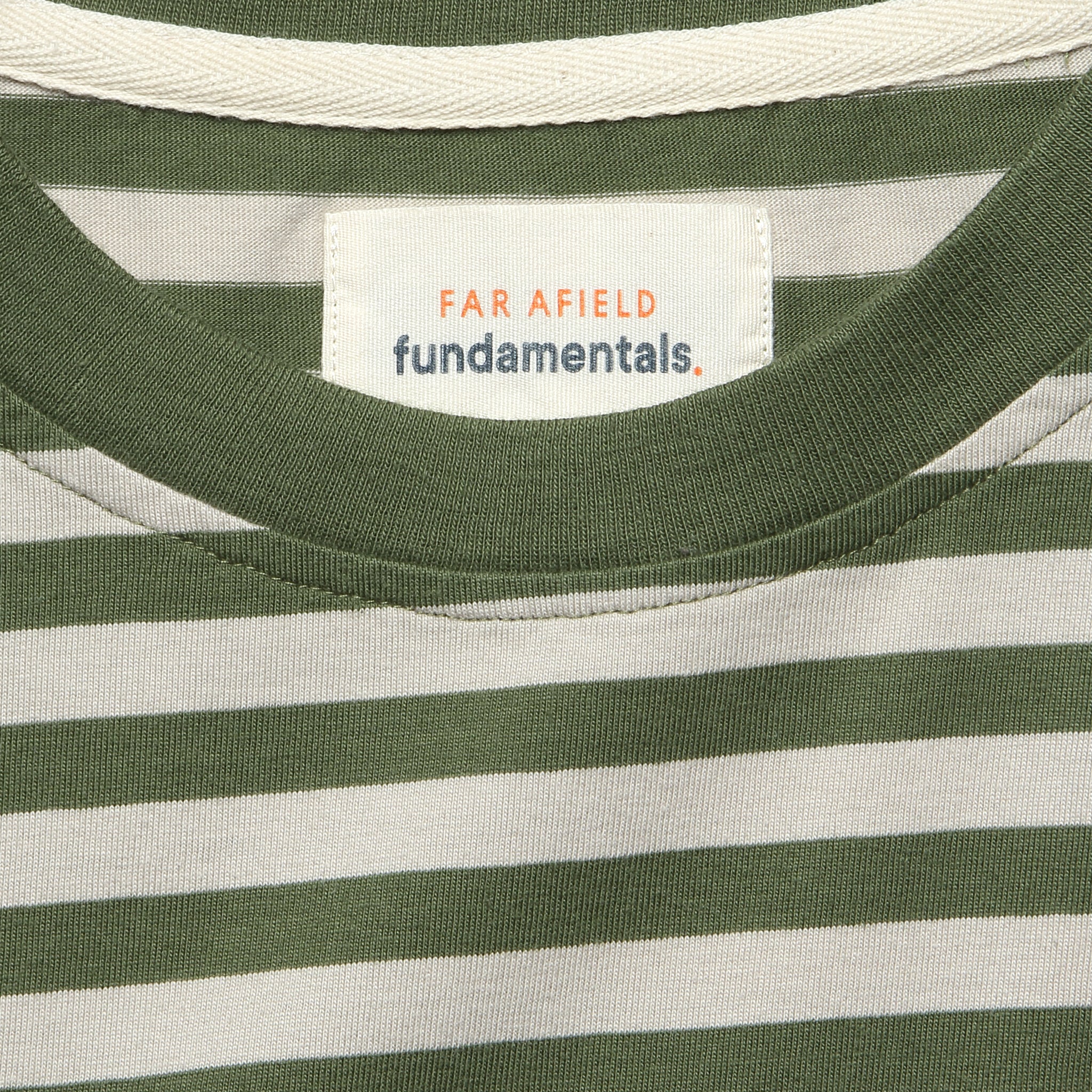 Breton Stripe Tee - Green/Sand - Image 3