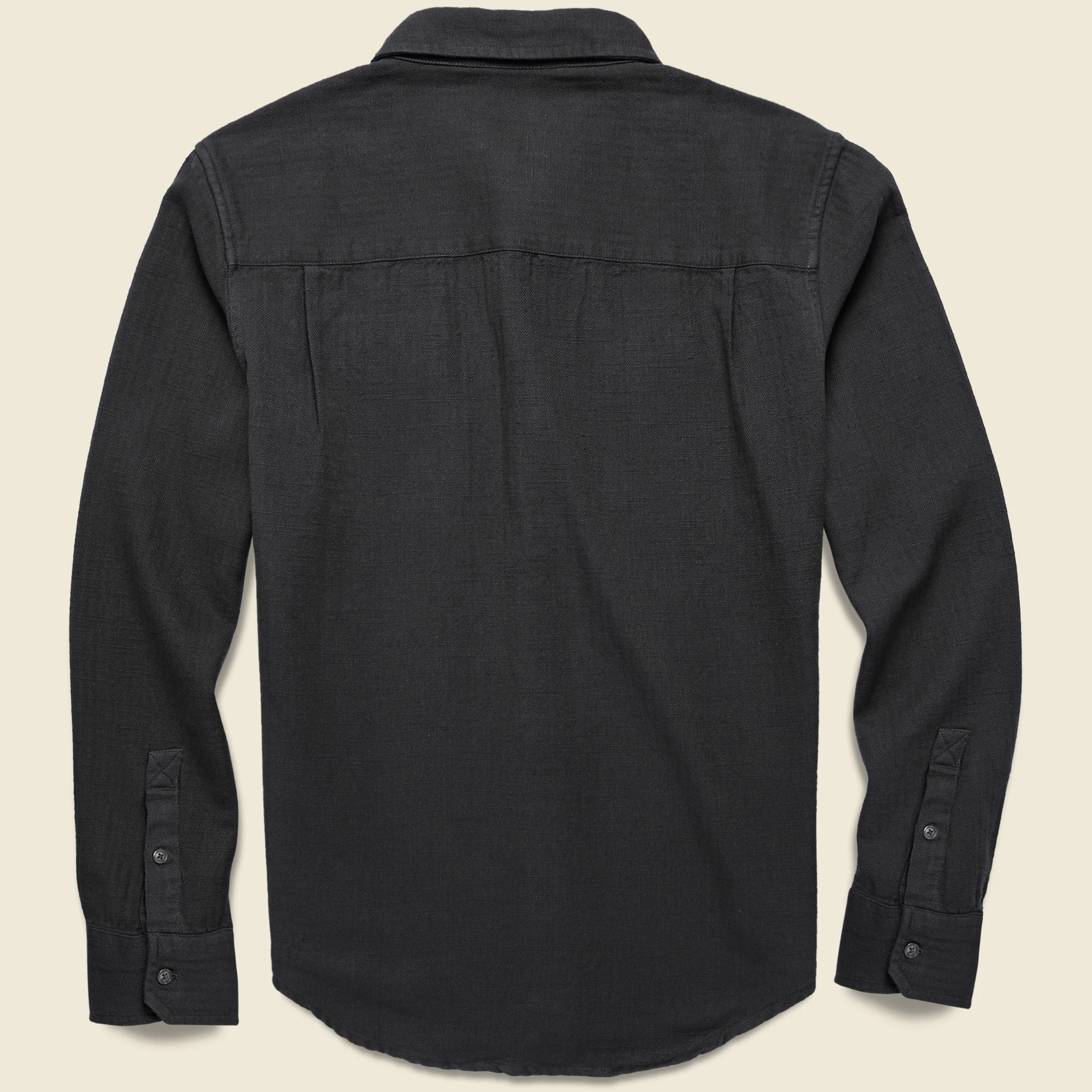 Bedford Flannel - Black Herringbone - Image 2