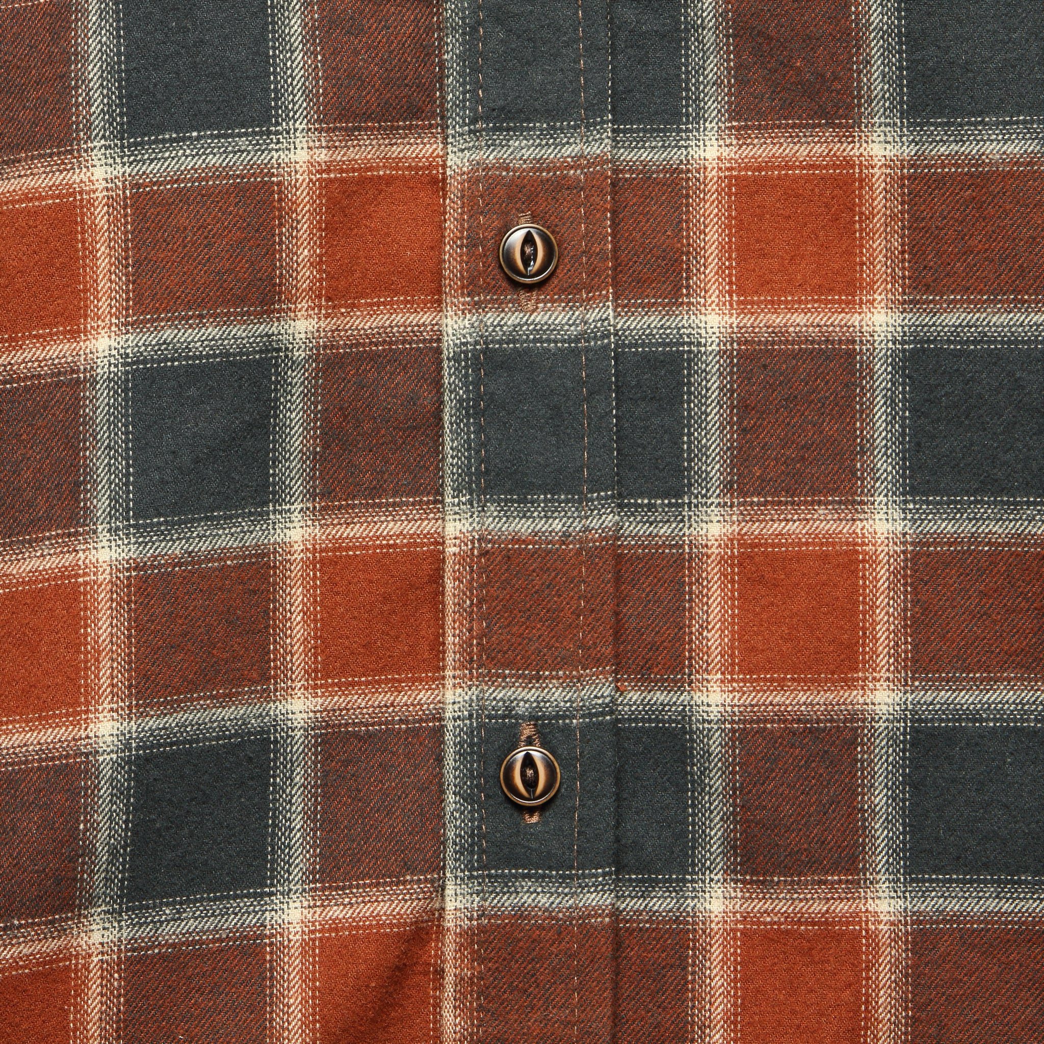 Bedford Flannel - Rust Charcoal Plaid - Image 3