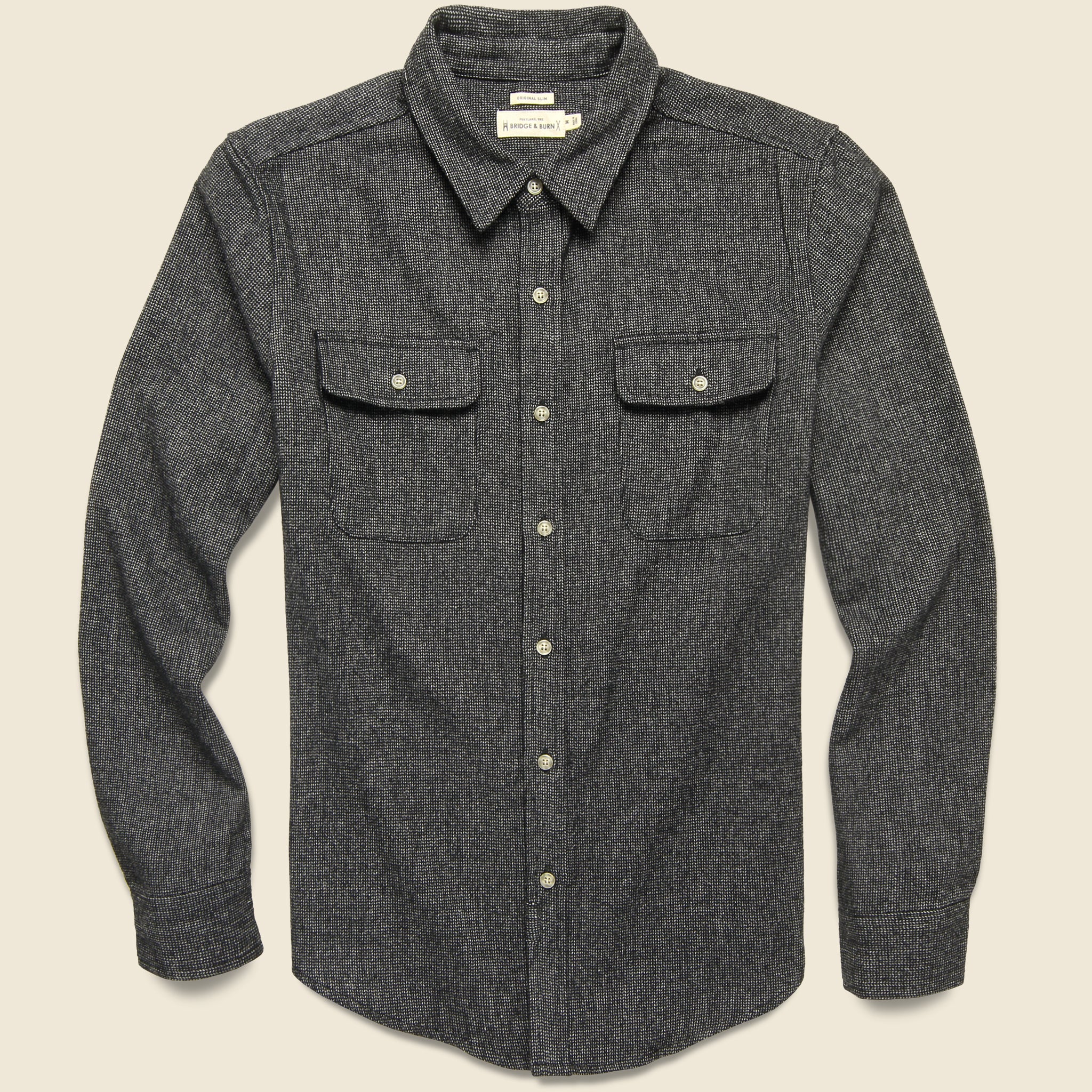 Cole Birdseye Flannel - Black