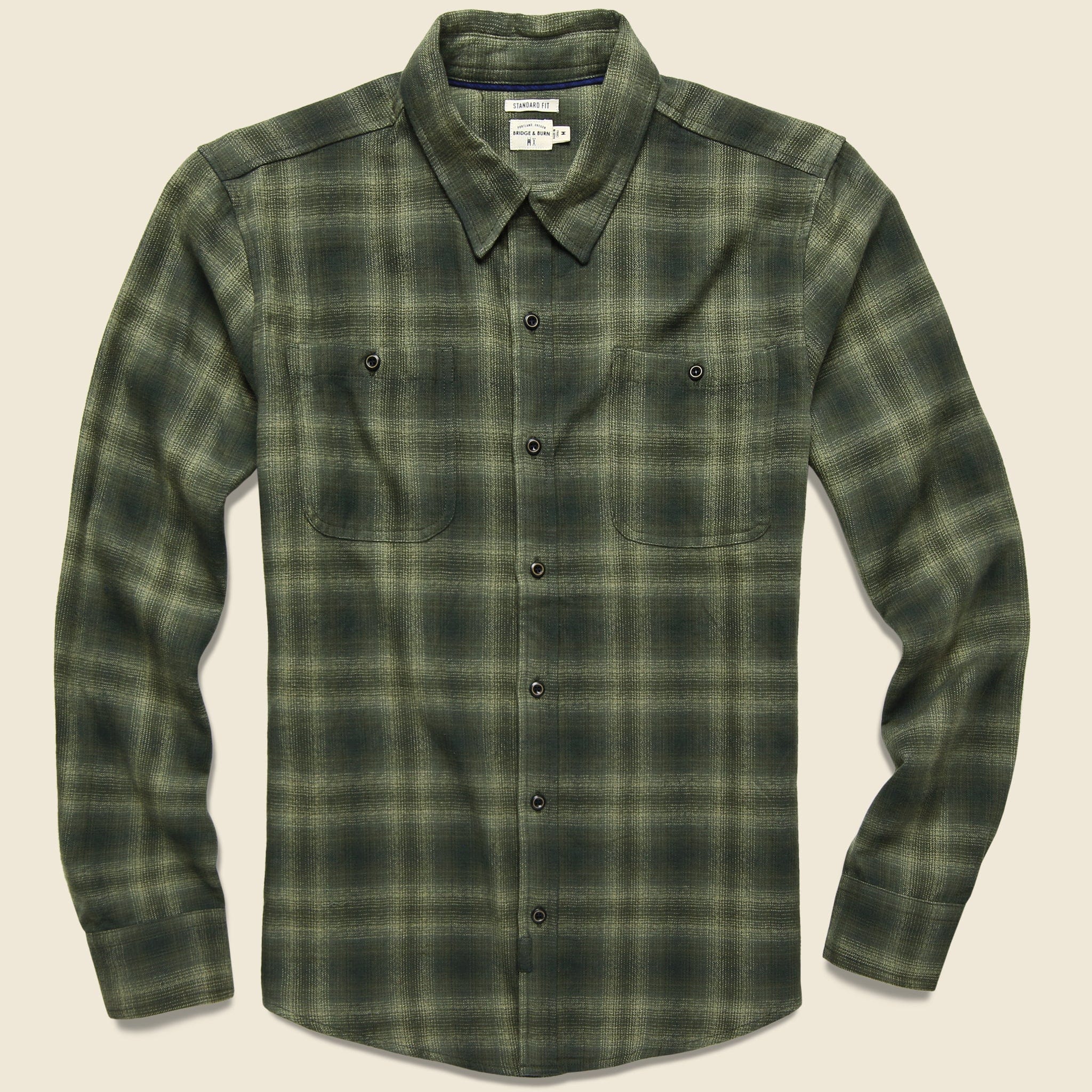 Winslow Flannel - Olive Plaid