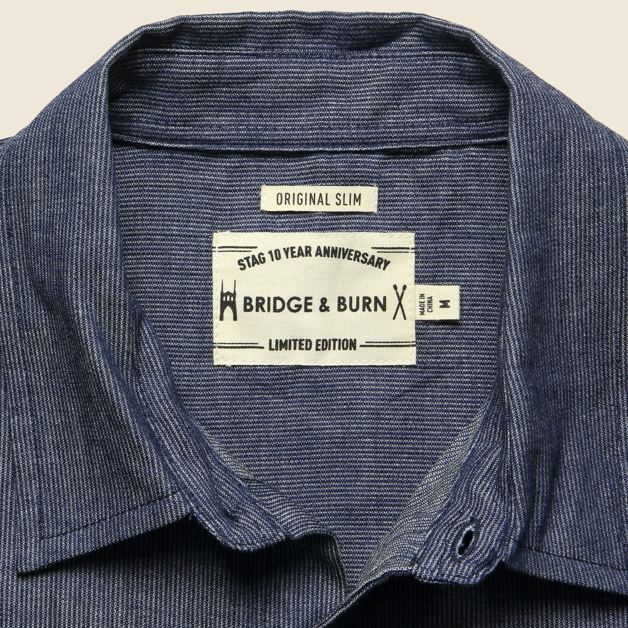 Harbor Chambray Stripe Shirt - Grey/Blue - Image 3