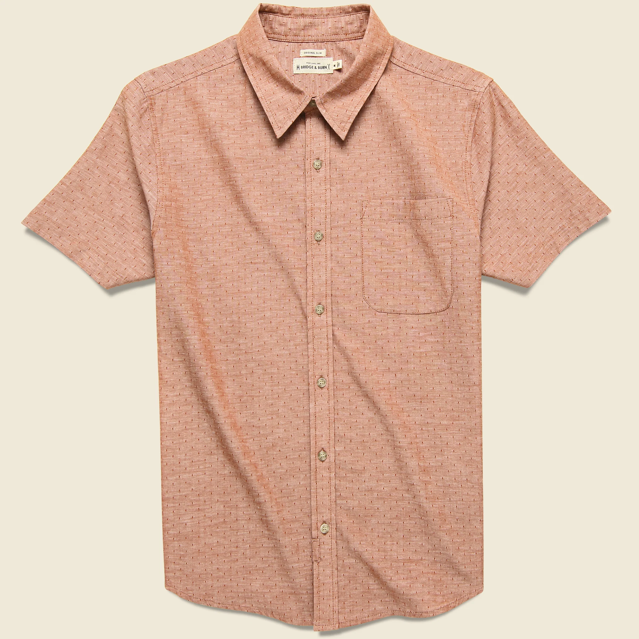 Harbor Shirt - Rust Dobby Dot