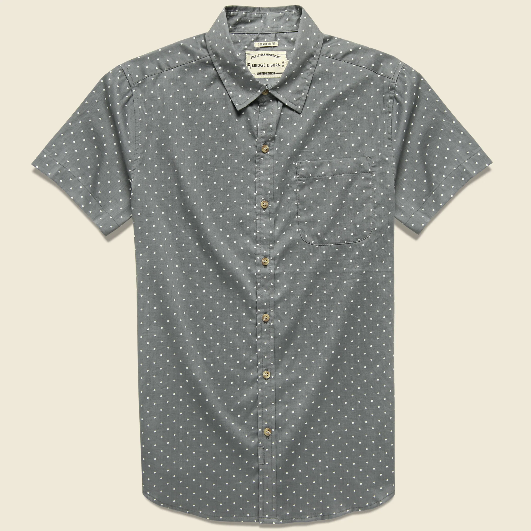 Jackson Polka Dot Shirt - Grey