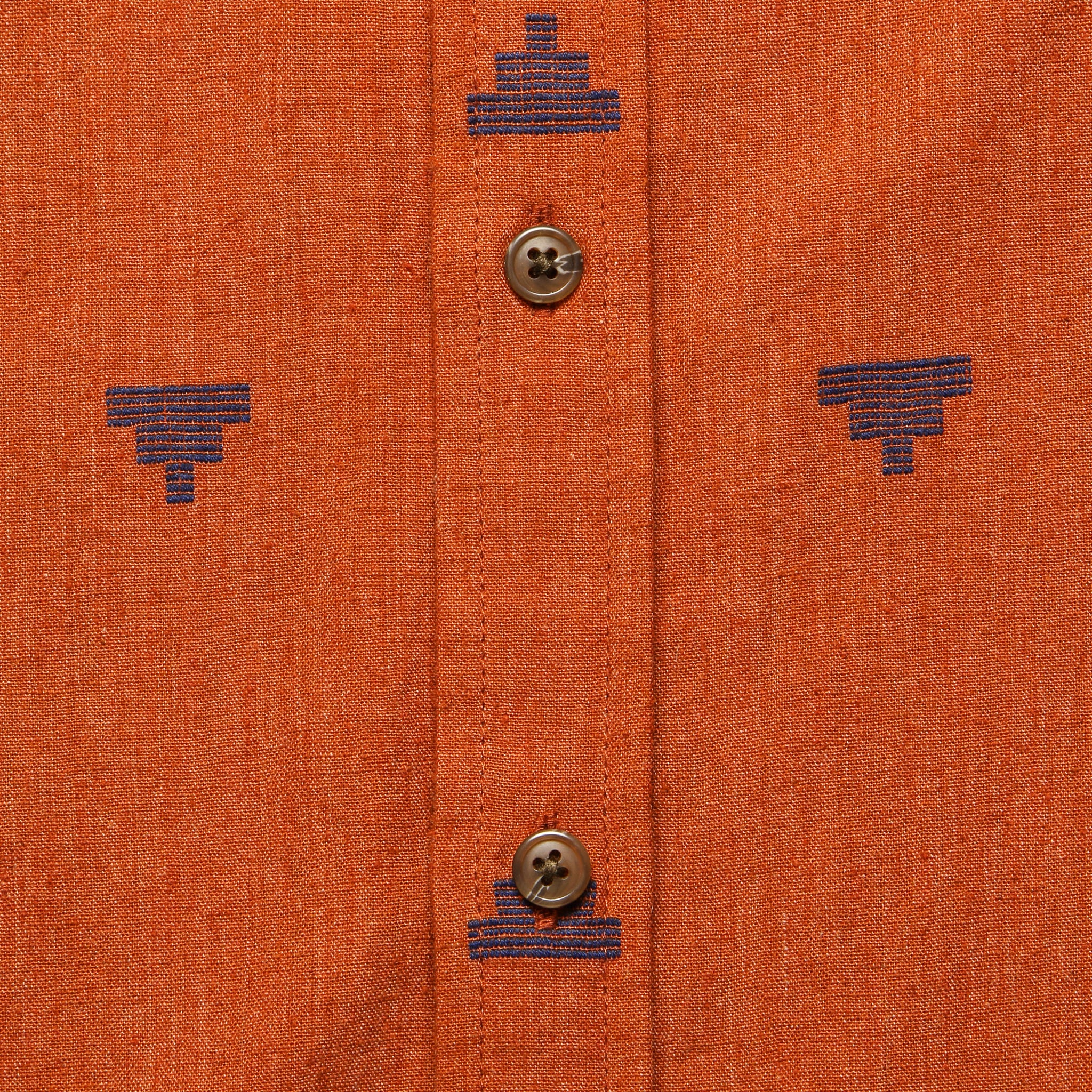 Malcolm Shirt - Rust Fil Coupe Pyramids - Image 3
