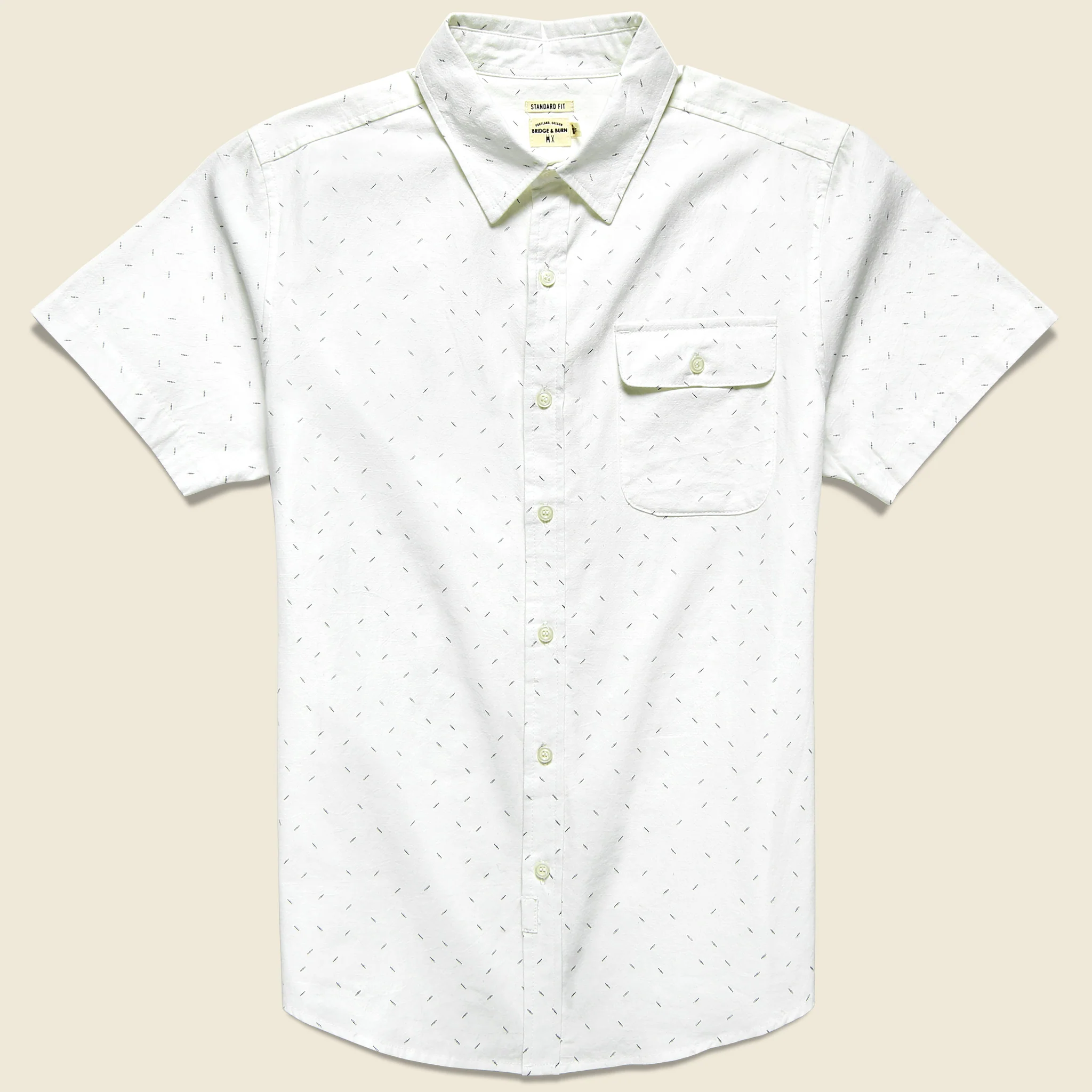 Marten Shirt - White Dash Print