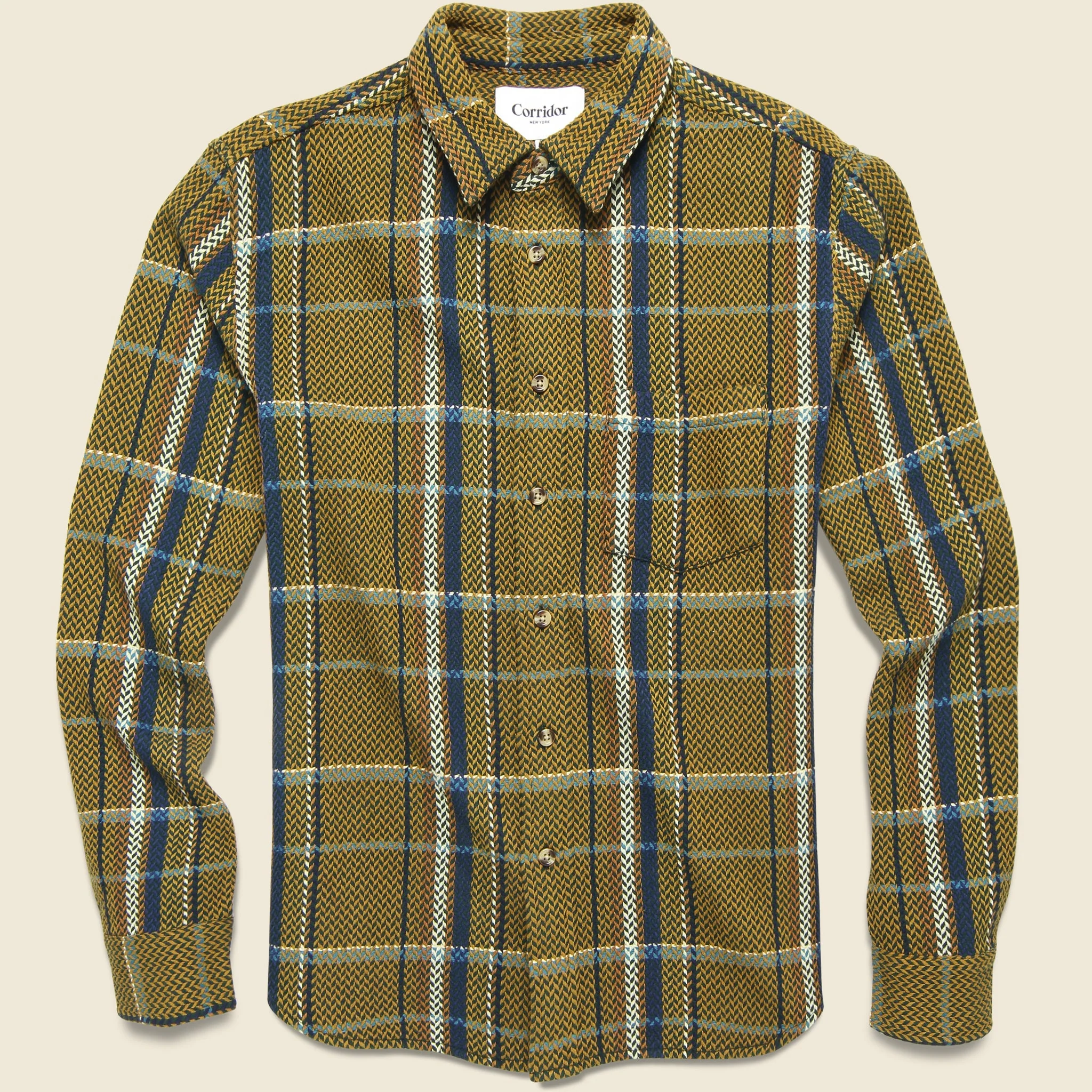 Brook Trout Acid Plaid Shirt - Brown/Blue
