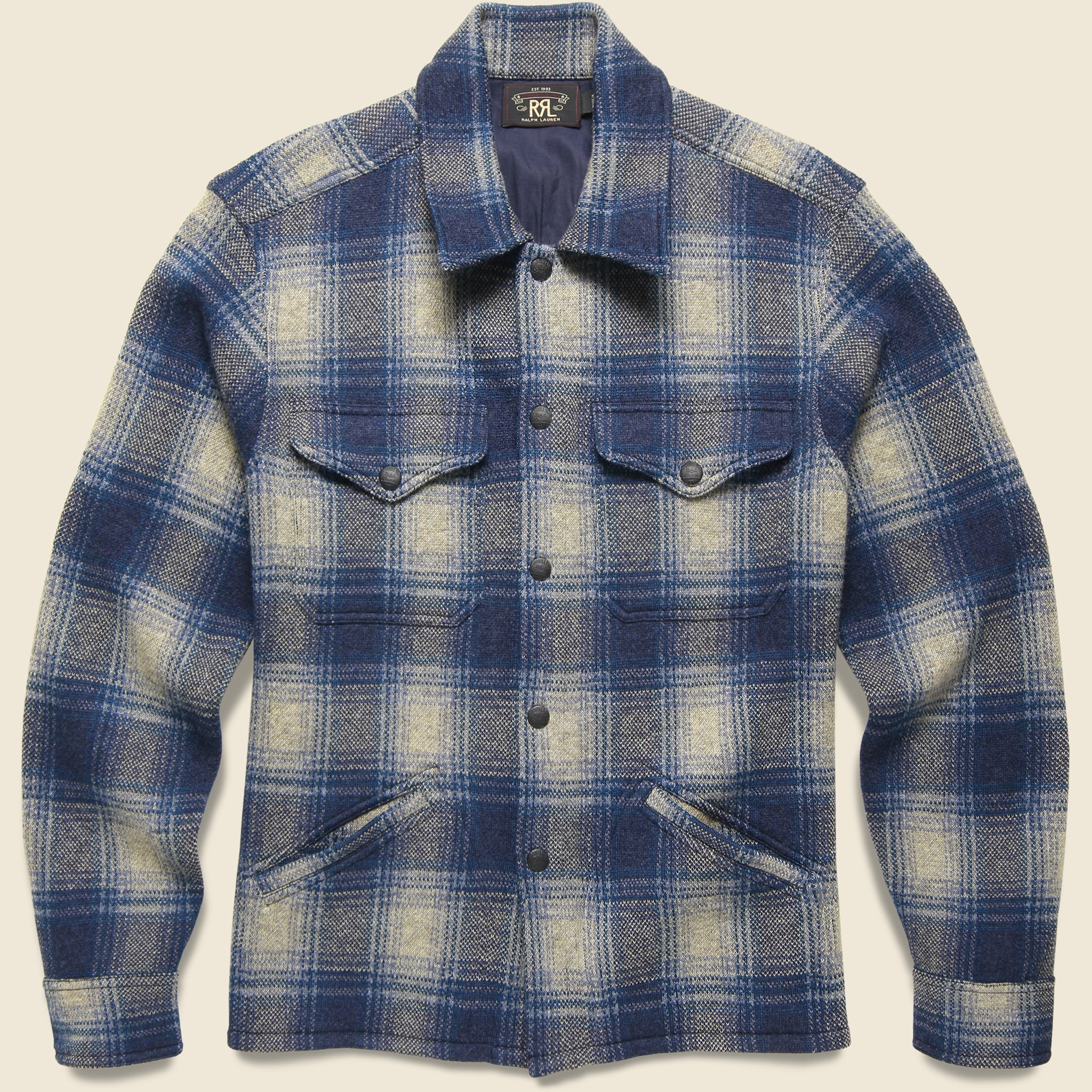 Brown Bear Overshirt - Blue/Yellow Plaid