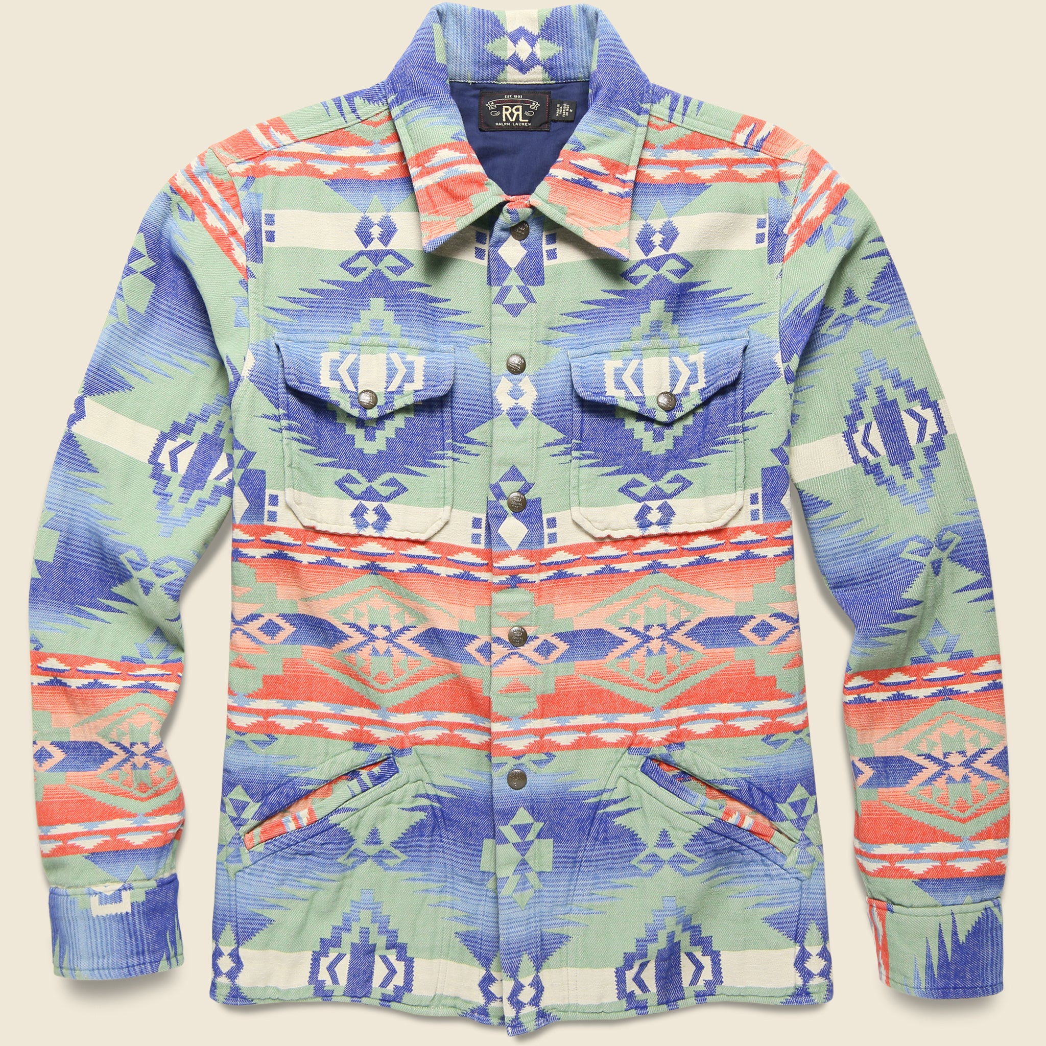Brown Bear Overshirt - Sage/Multi