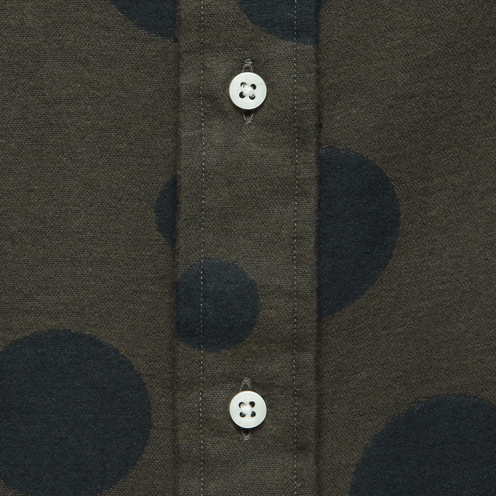 Brushed Dot Jacquard Shirt - Olive - Image 3