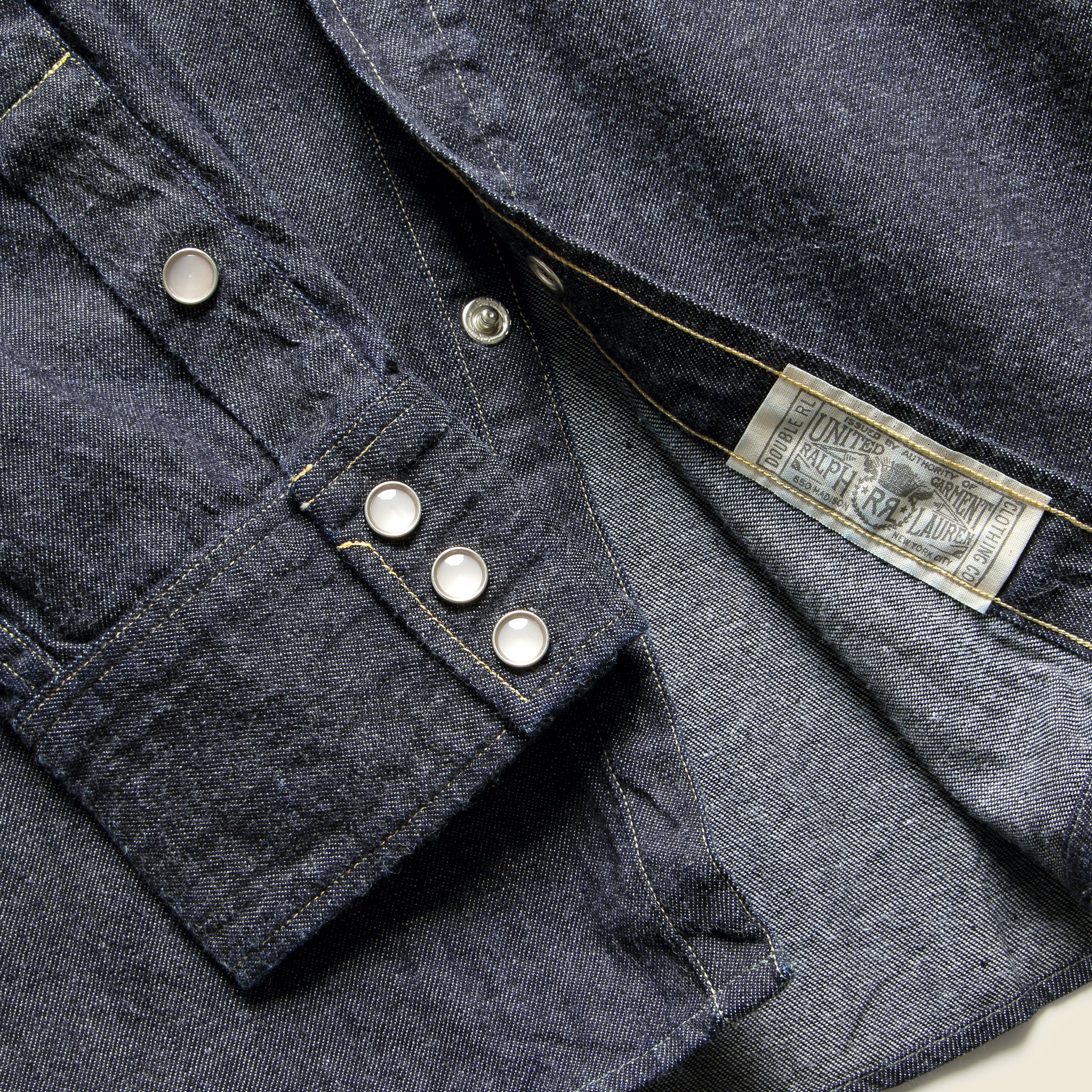 Slim Fit Denim Western Shirt - Rinse - Image 5