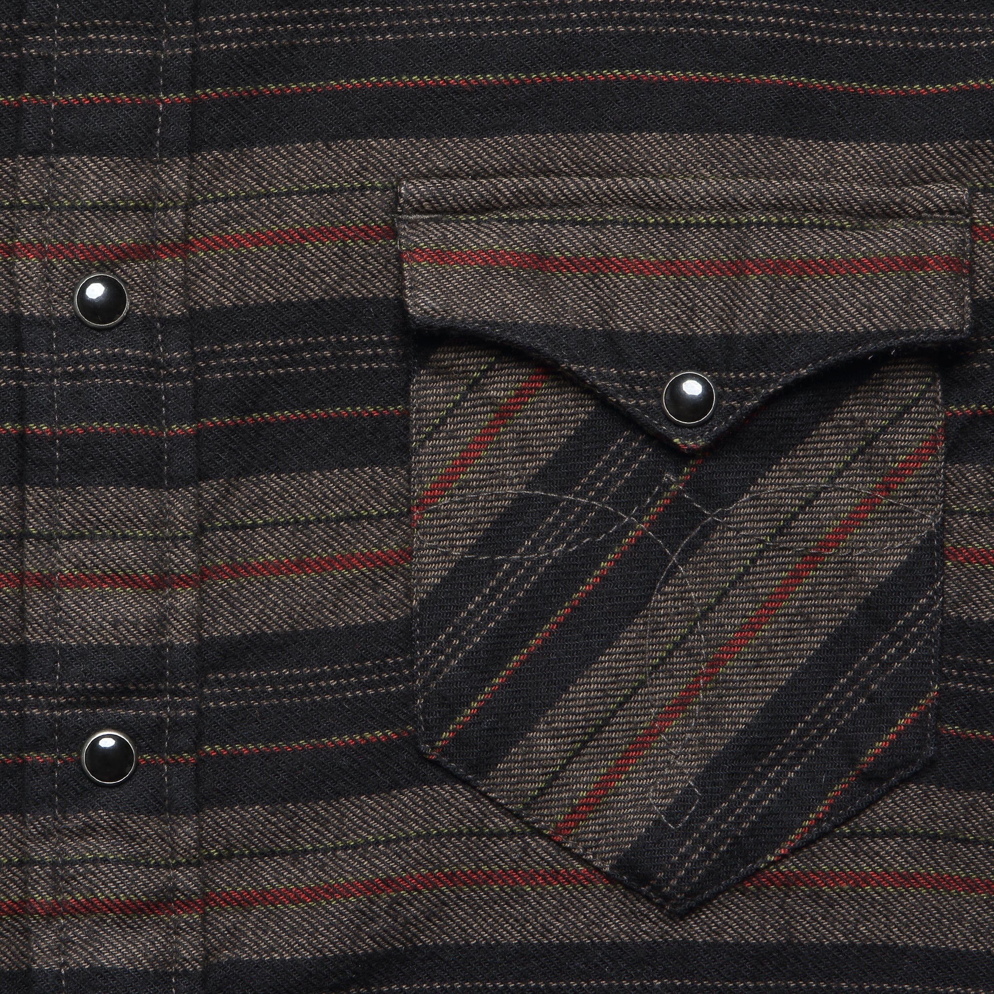 Slim Fit Striped Western Shirt - Navy - Image 5