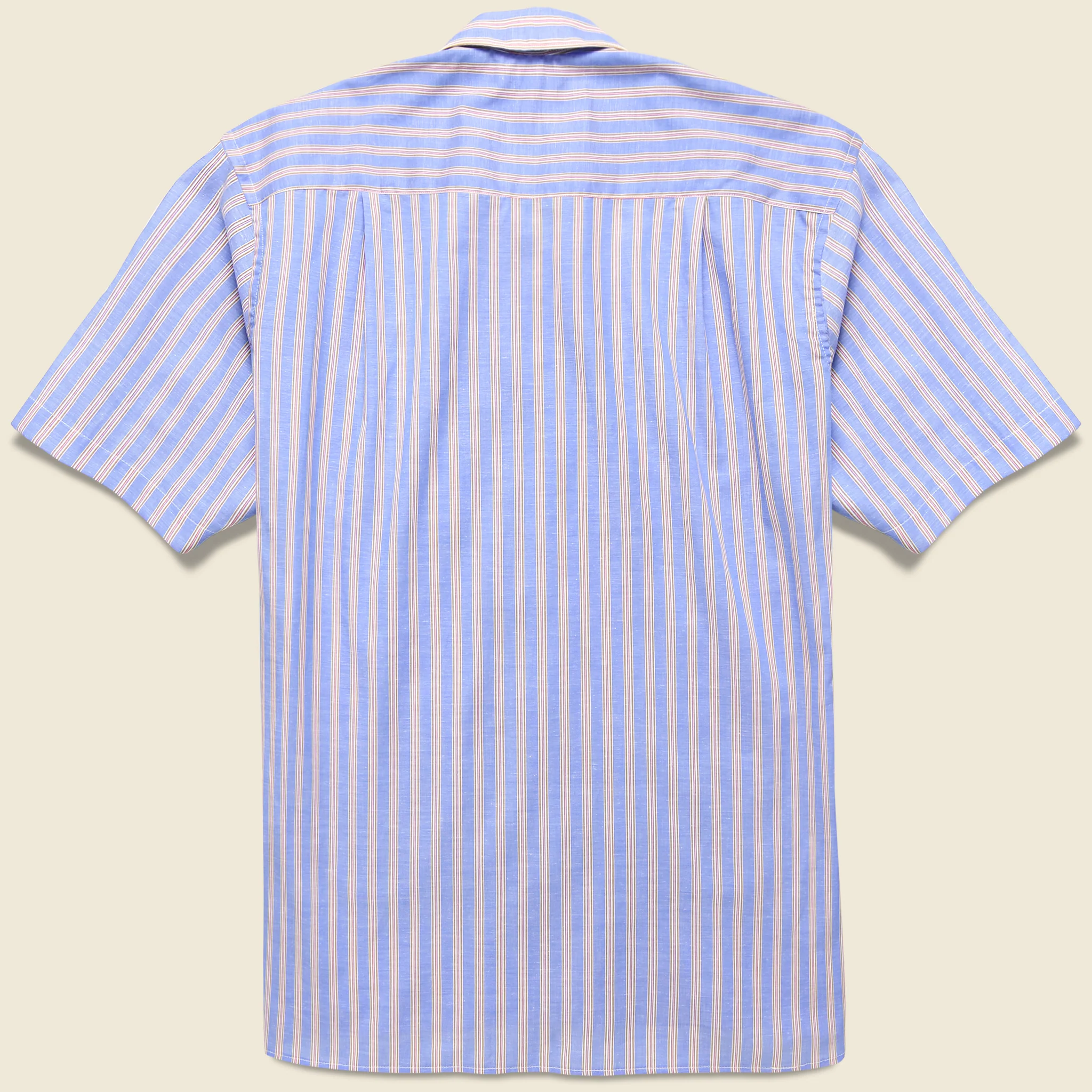 Cabana Stripe Guayabera Shirt - Blue/Pink - Image 2