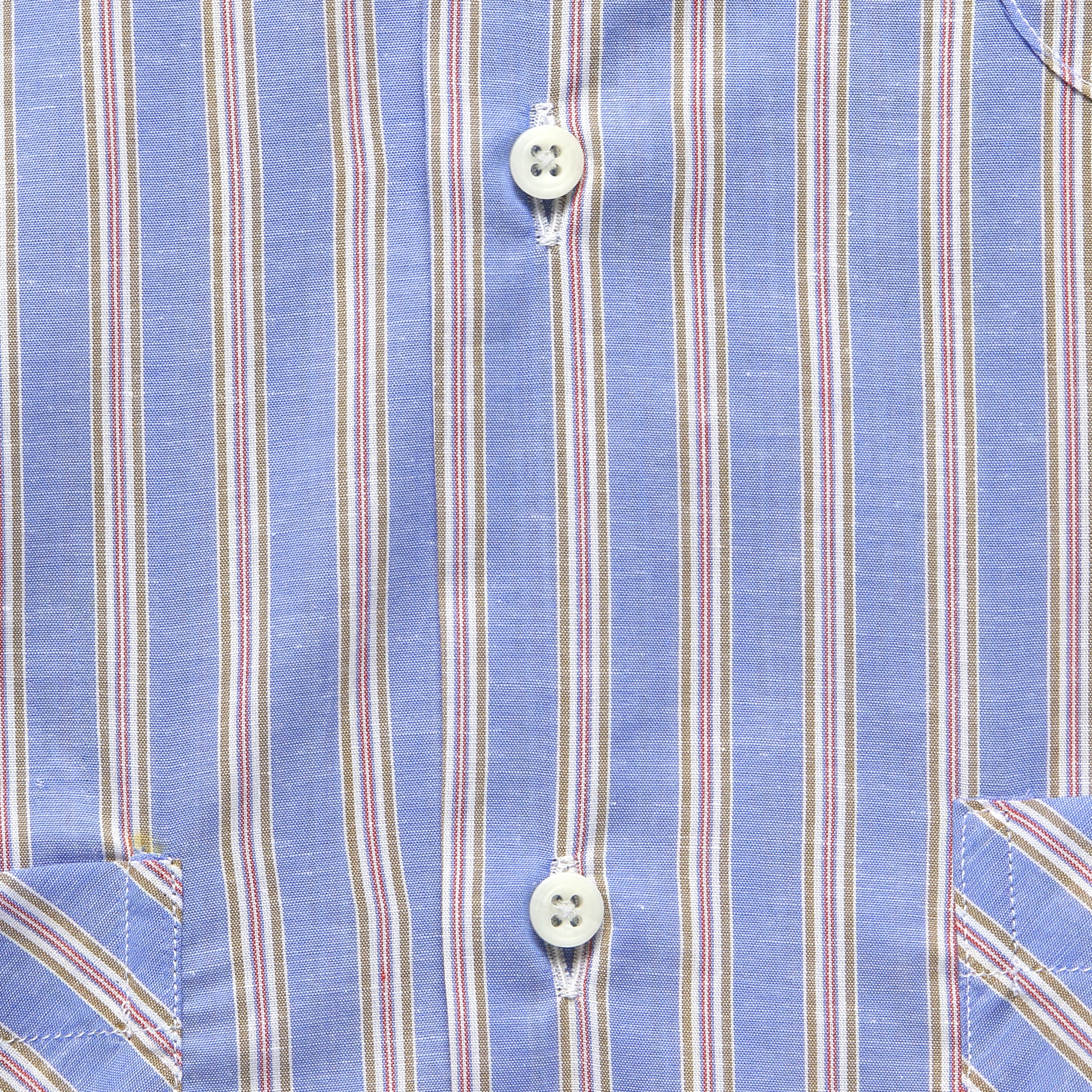 Cabana Stripe Guayabera Shirt - Blue/Pink - Image 3