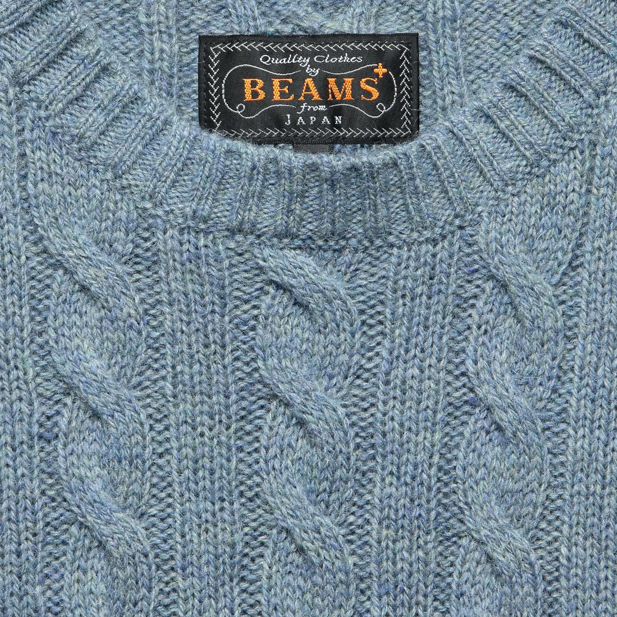 Cable Crewneck Sweater - Sax - Image 3