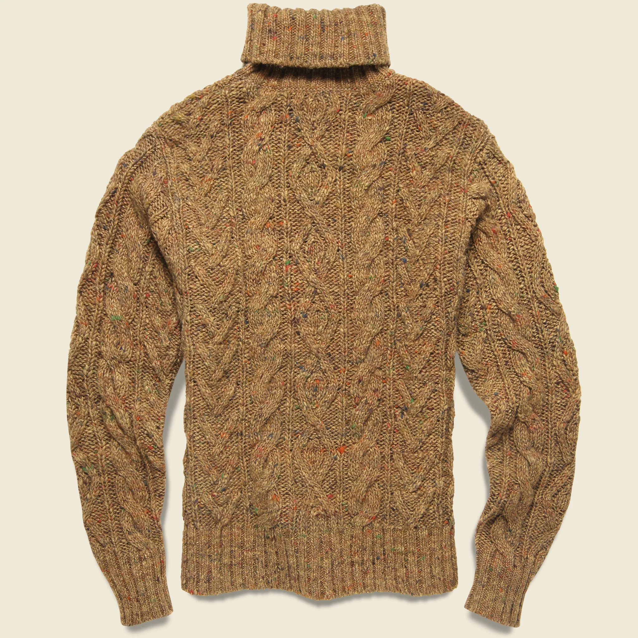 Cable Turtleneck - Tan Donegal/Multi - Image 2