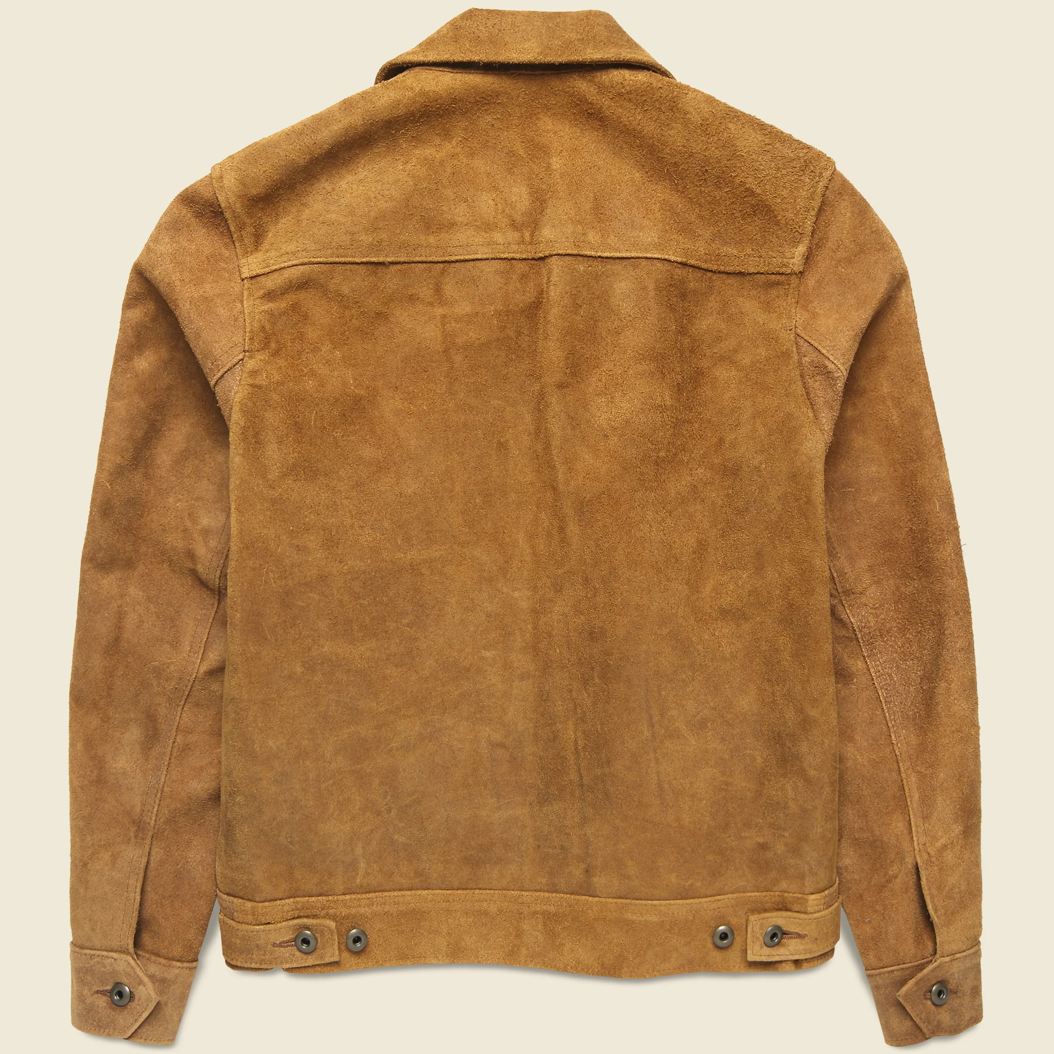 Roughout Suede Trucker Jacket - Brown Suede - Image 2