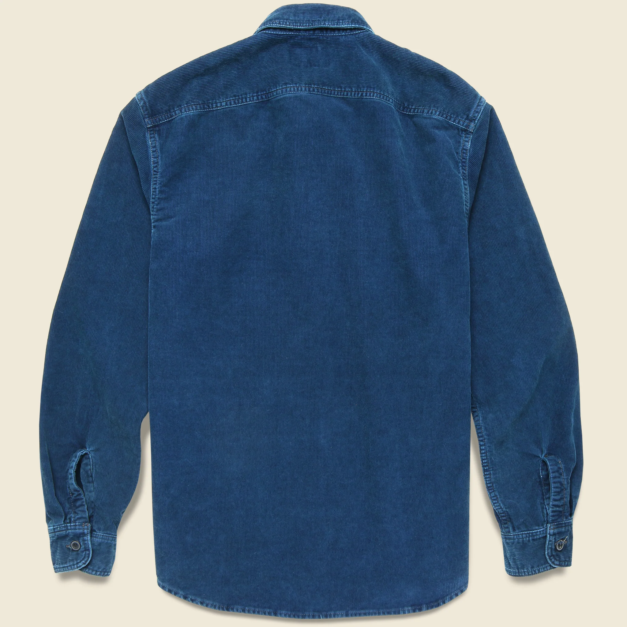 Cameron Corduroy Workshirt - Medium Indigo Wash - Image 2
