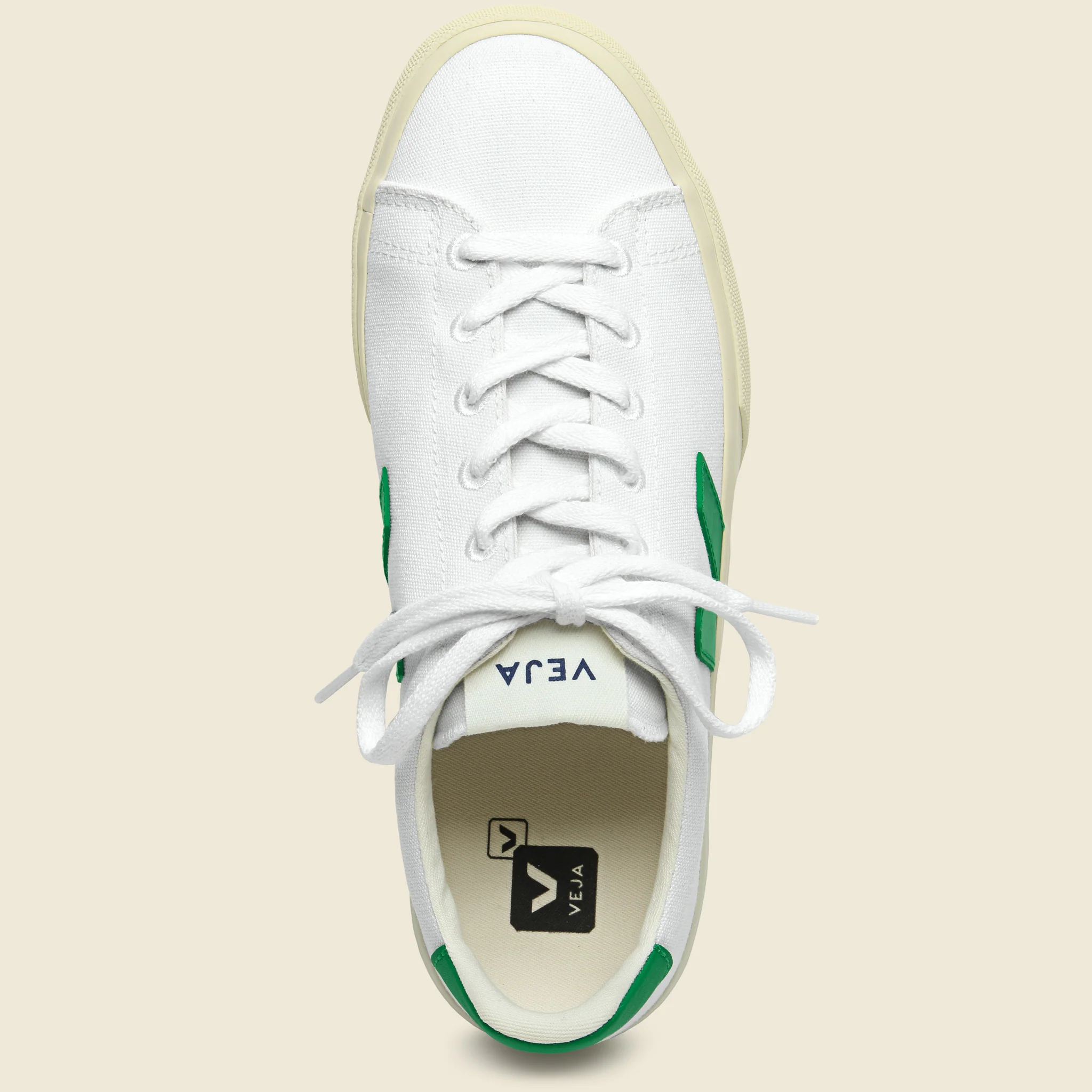 Campo Canvas Sneaker - White/Emaraude - Image 2