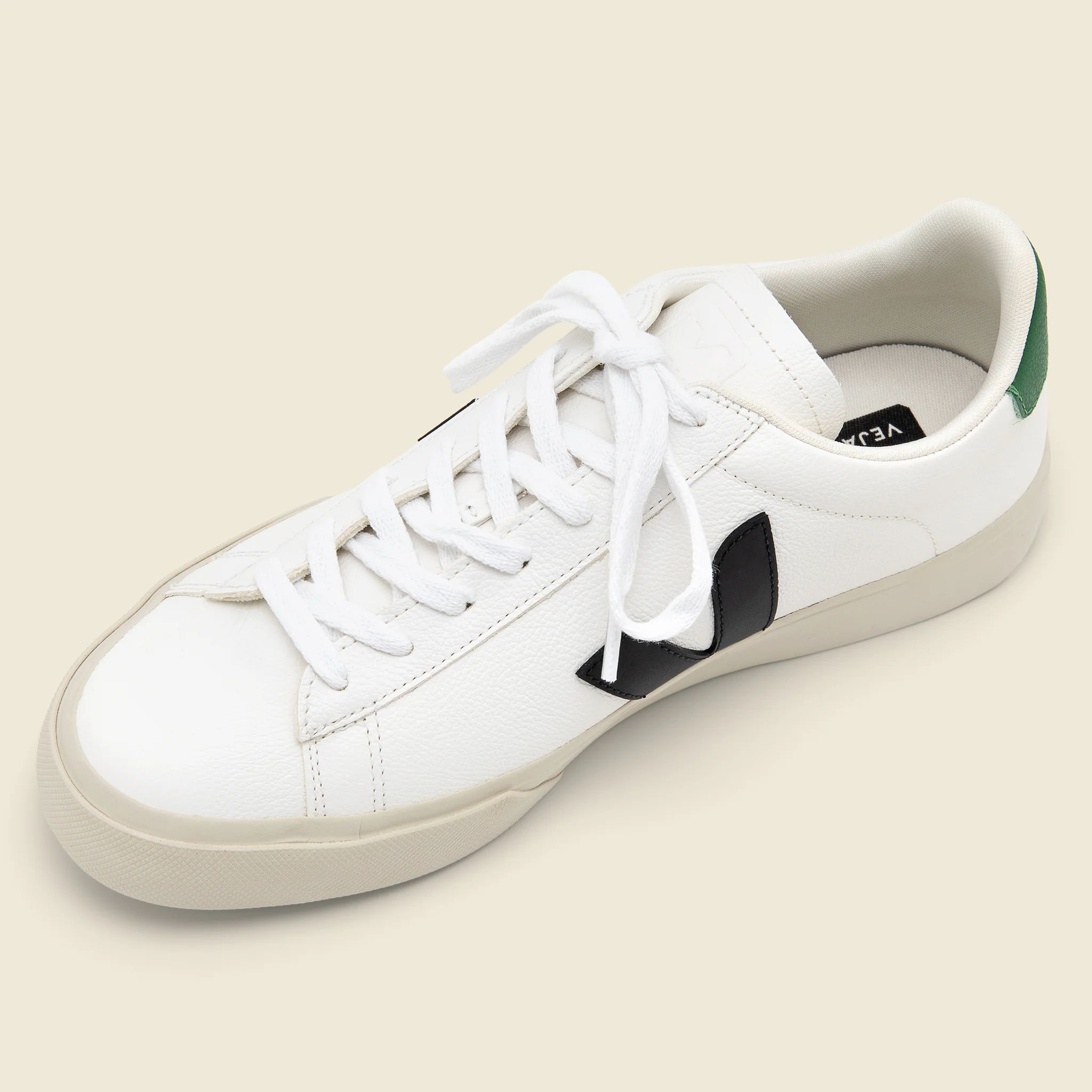 Campo Leather Sneaker - Extra White/Emaraude/Black - Image 4