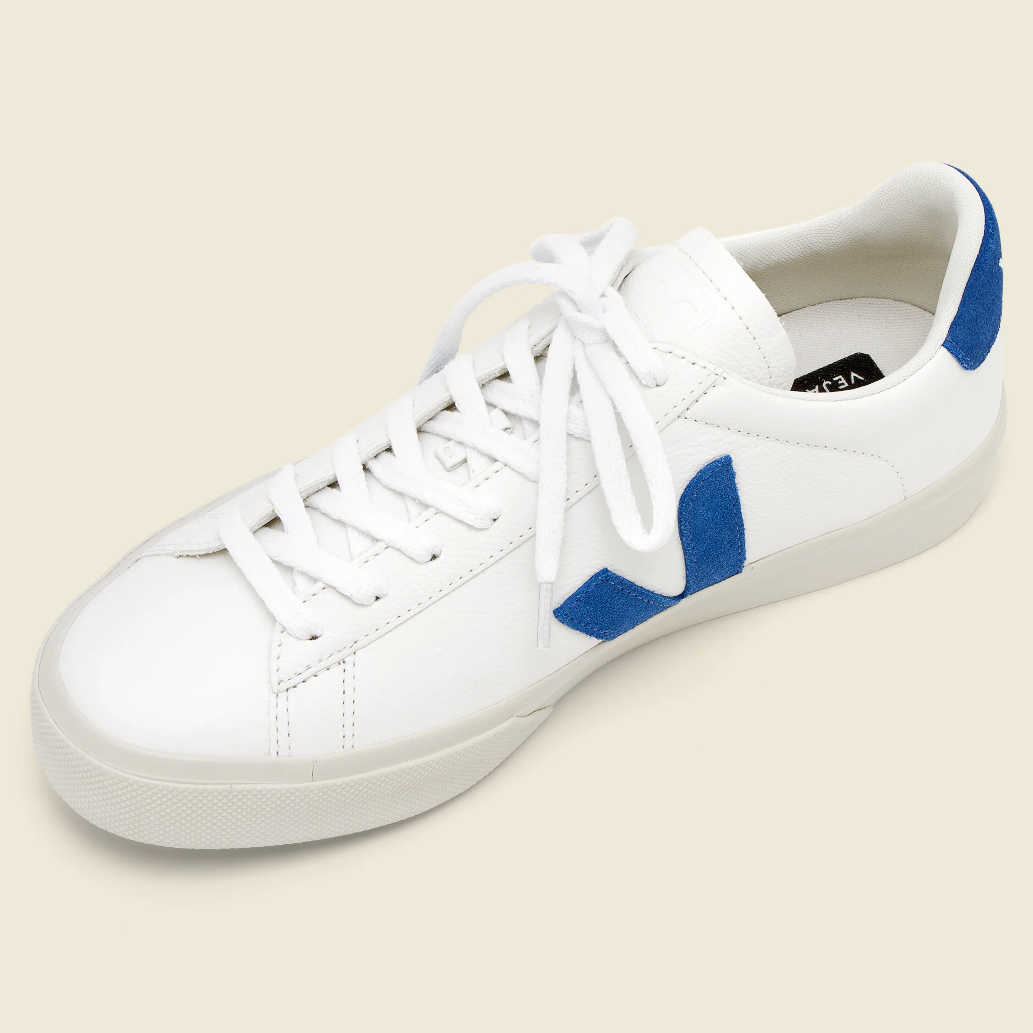 Campo ChromeFree Leather Sneaker - Extra White/Swedish Blue - Image 4