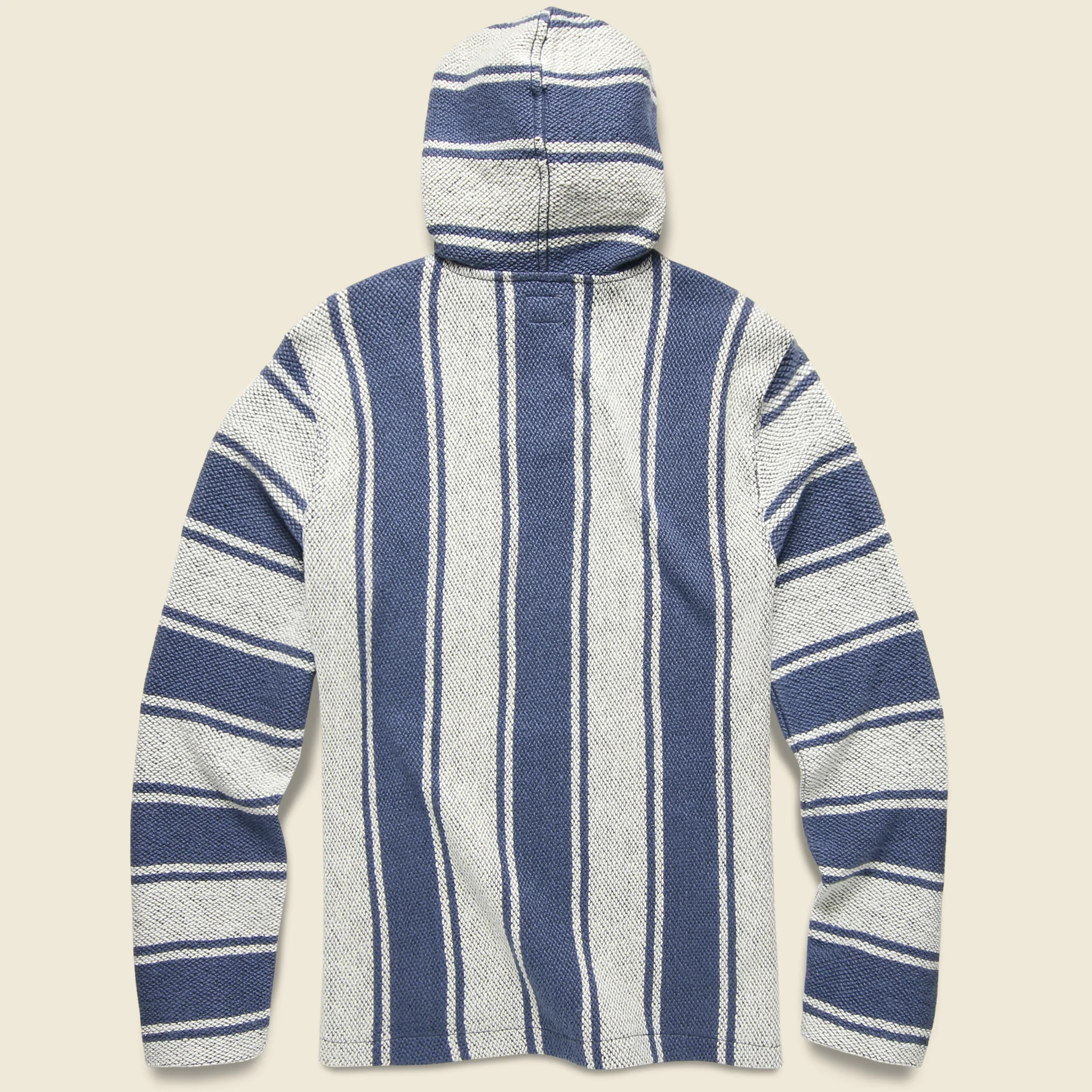 Cascade Hoodie - Cream with Blue Stripe - Image 3