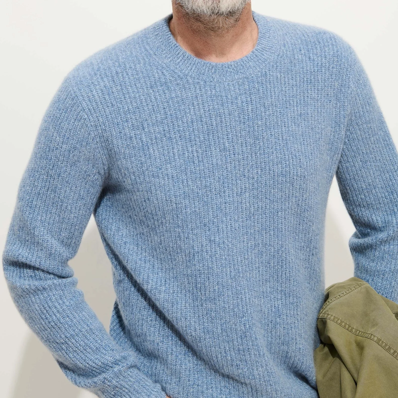 Cashmere Jordan Sweater - Dusty Blue - Image 2