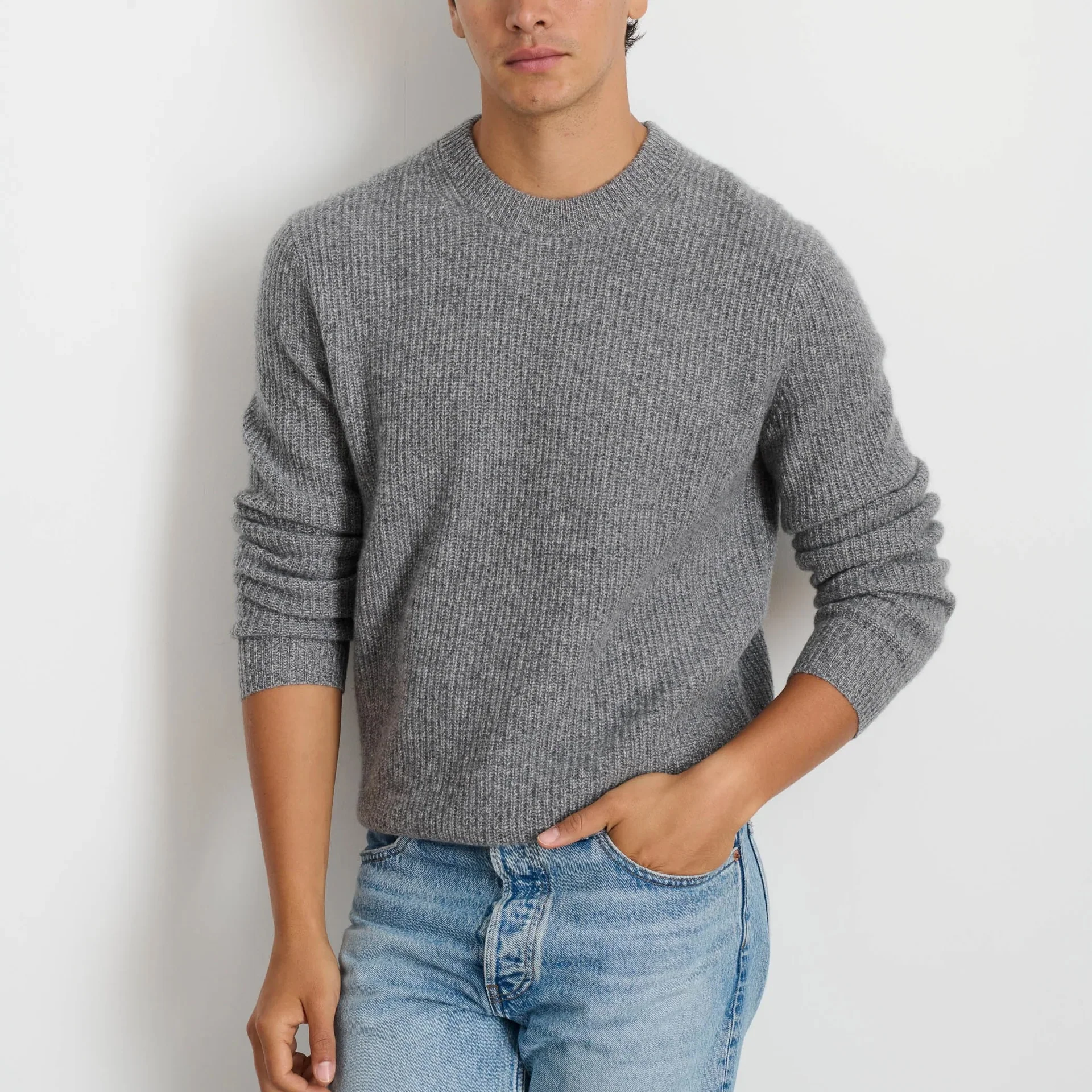 Cashmere Jordan Sweater - Grey - Image 2
