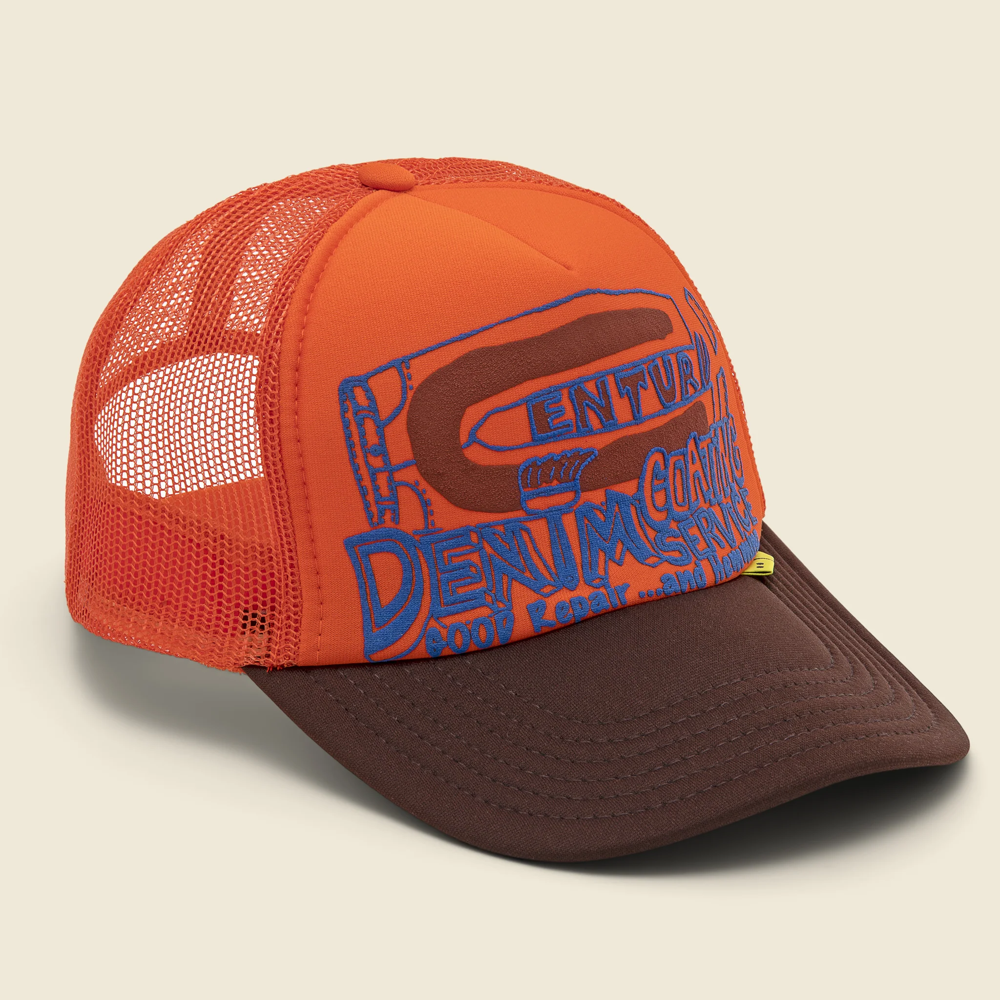 CENTURY DENIM COATING SERVICE Truck Cap - Orange/Blue
