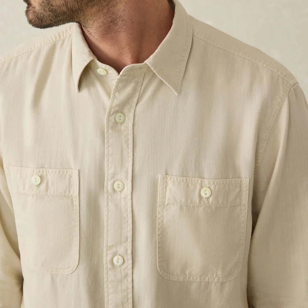 Chambray Workshirt - Coastal Cream - Image 2