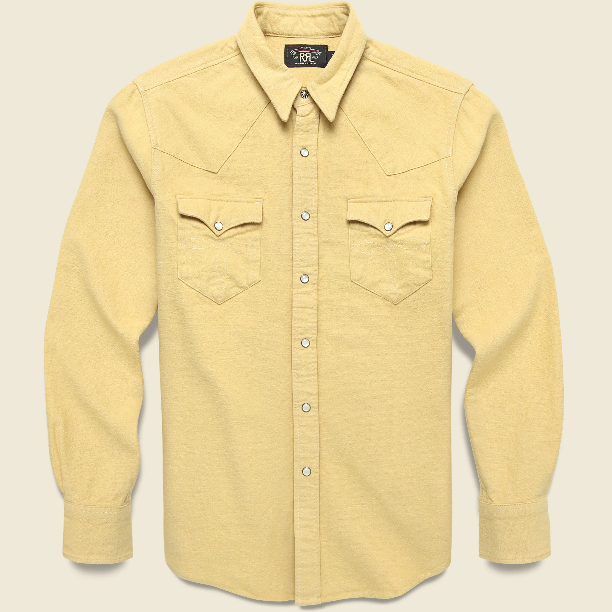 Chamois Western Shirt - Yellow