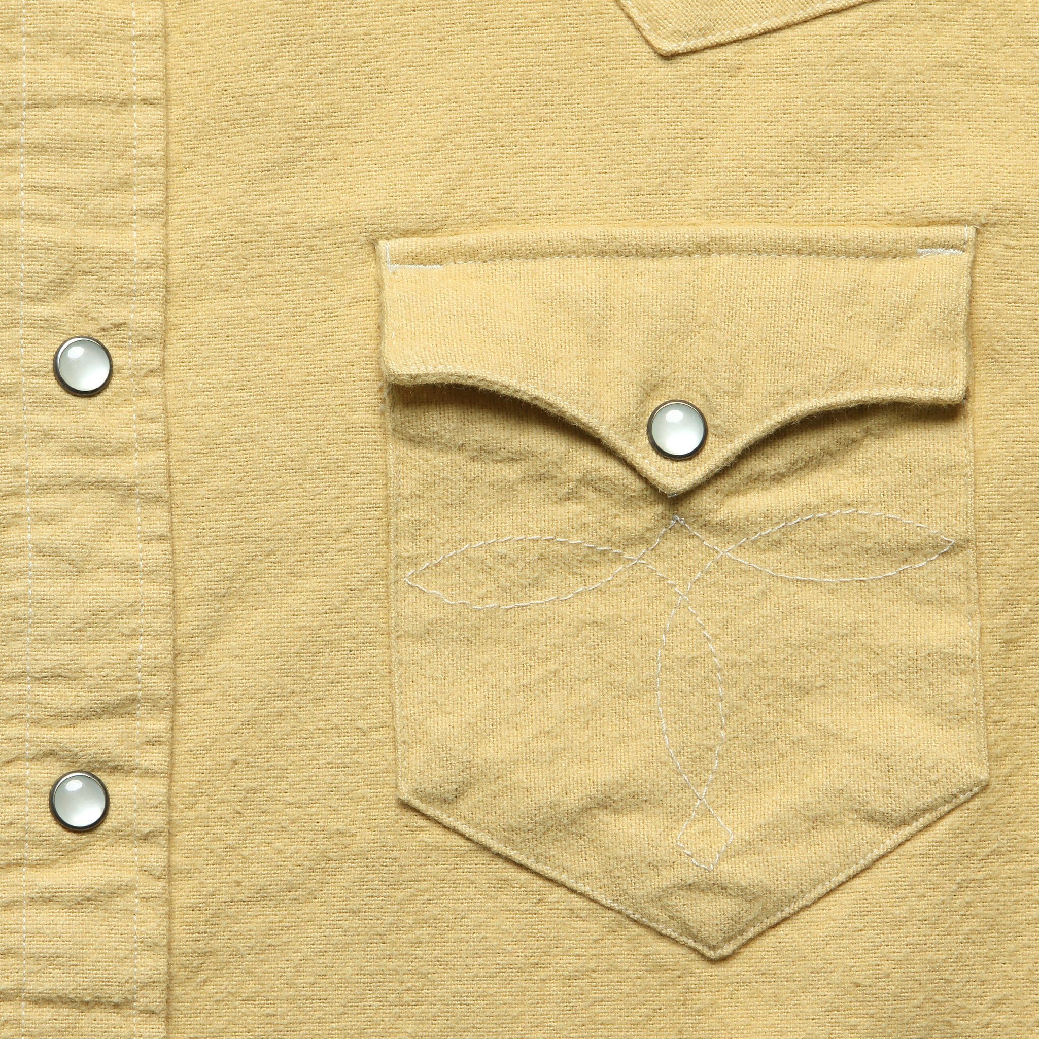 Chamois Western Shirt - Yellow - Image 3