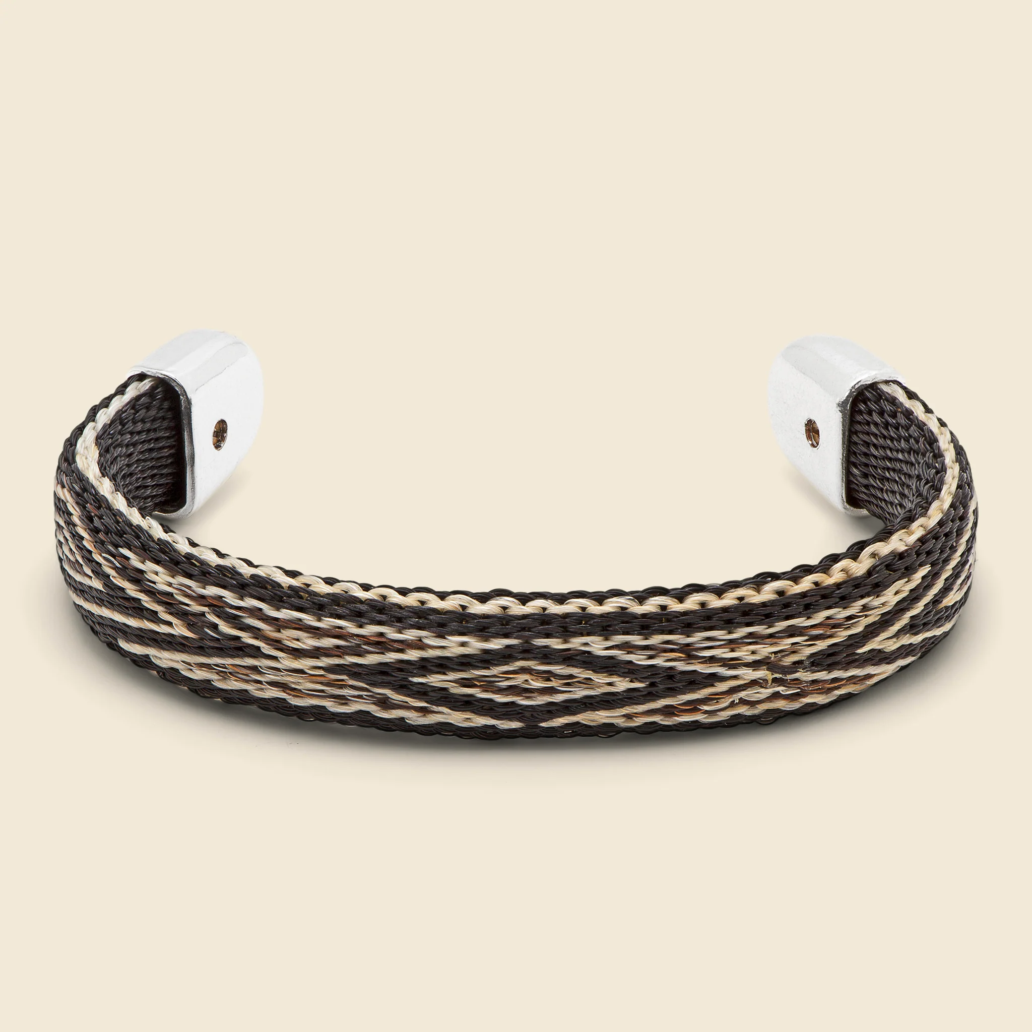 Bendable Horsehair Bracelet - Black/Beige