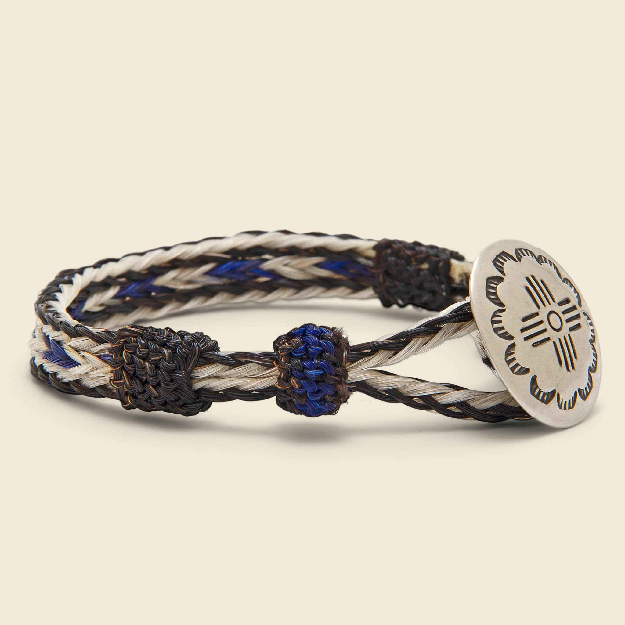 Zia Concho Bracelet - Blue/Black - Image 2
