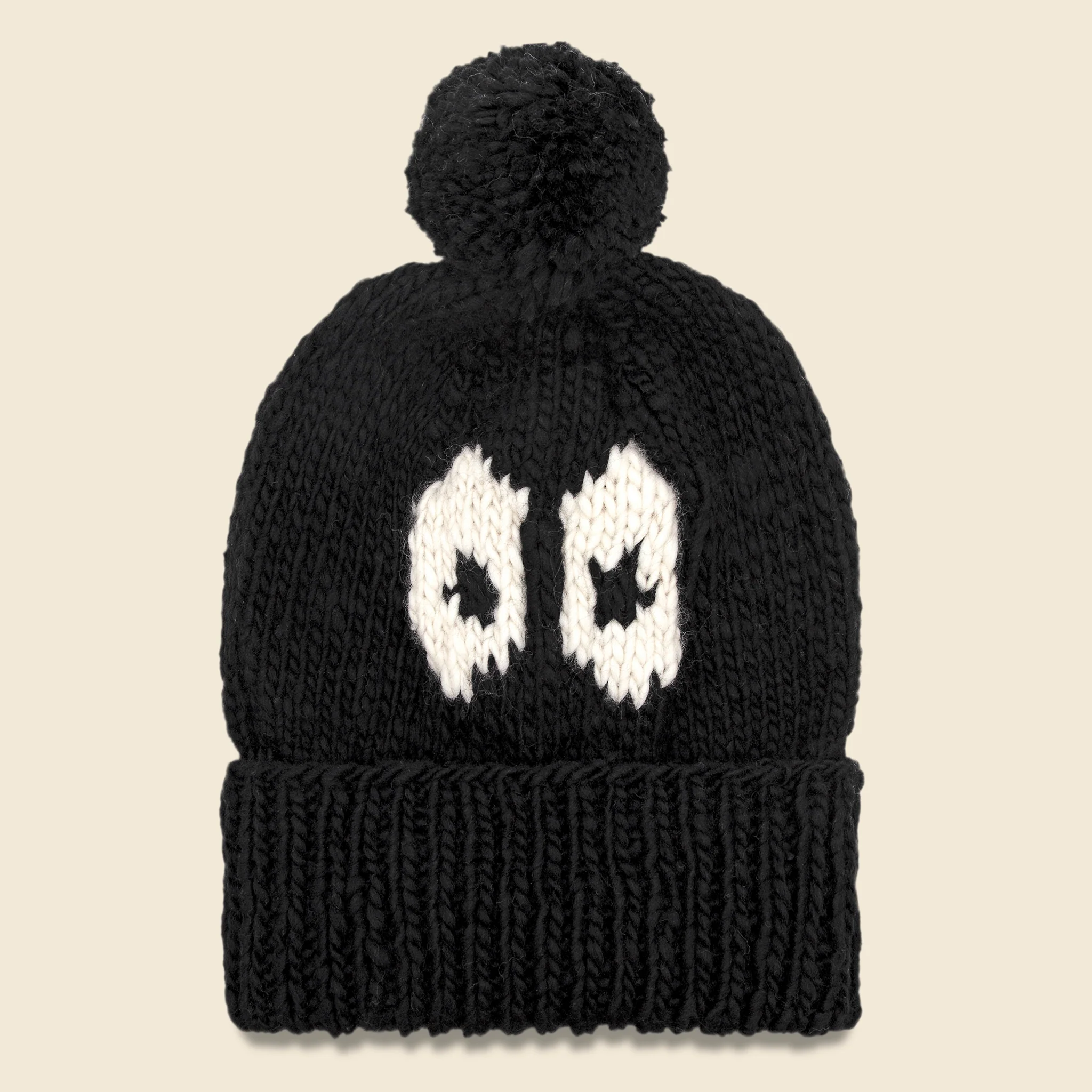 Double Cuff Avocado Cap - Black