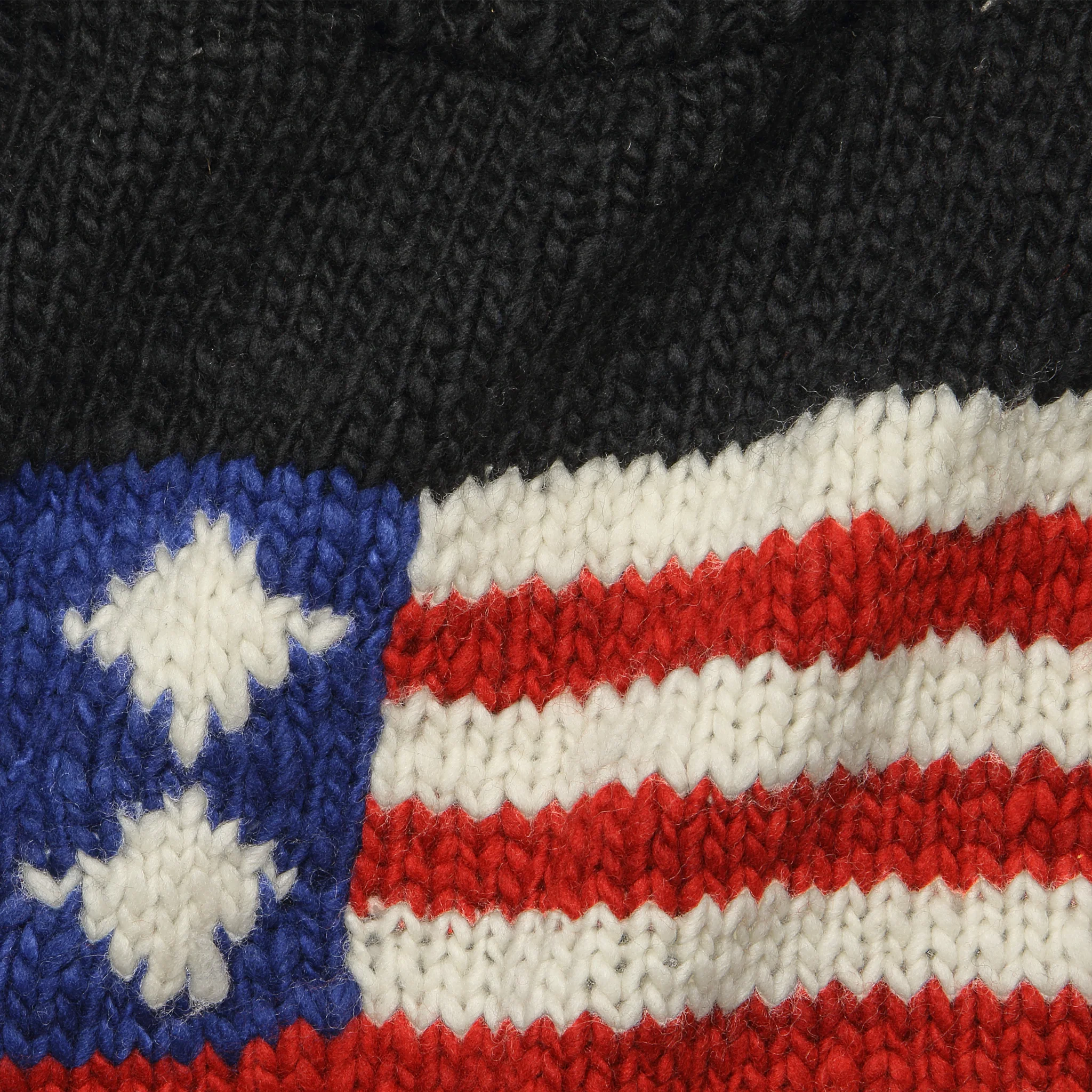 Flag Pullover Sweater - Black - Image 3