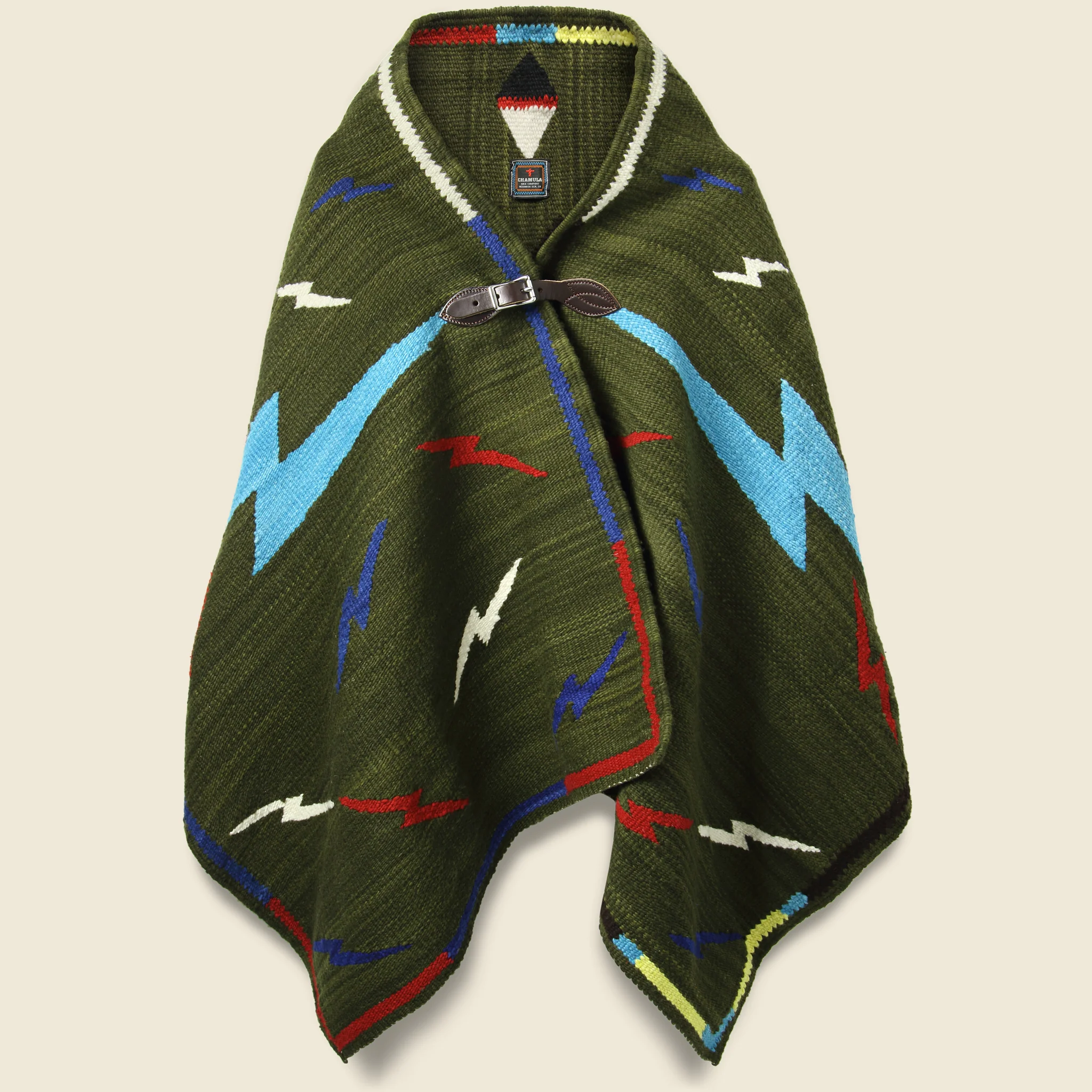 Merino Wool Blanket Poncho - Thunderbird