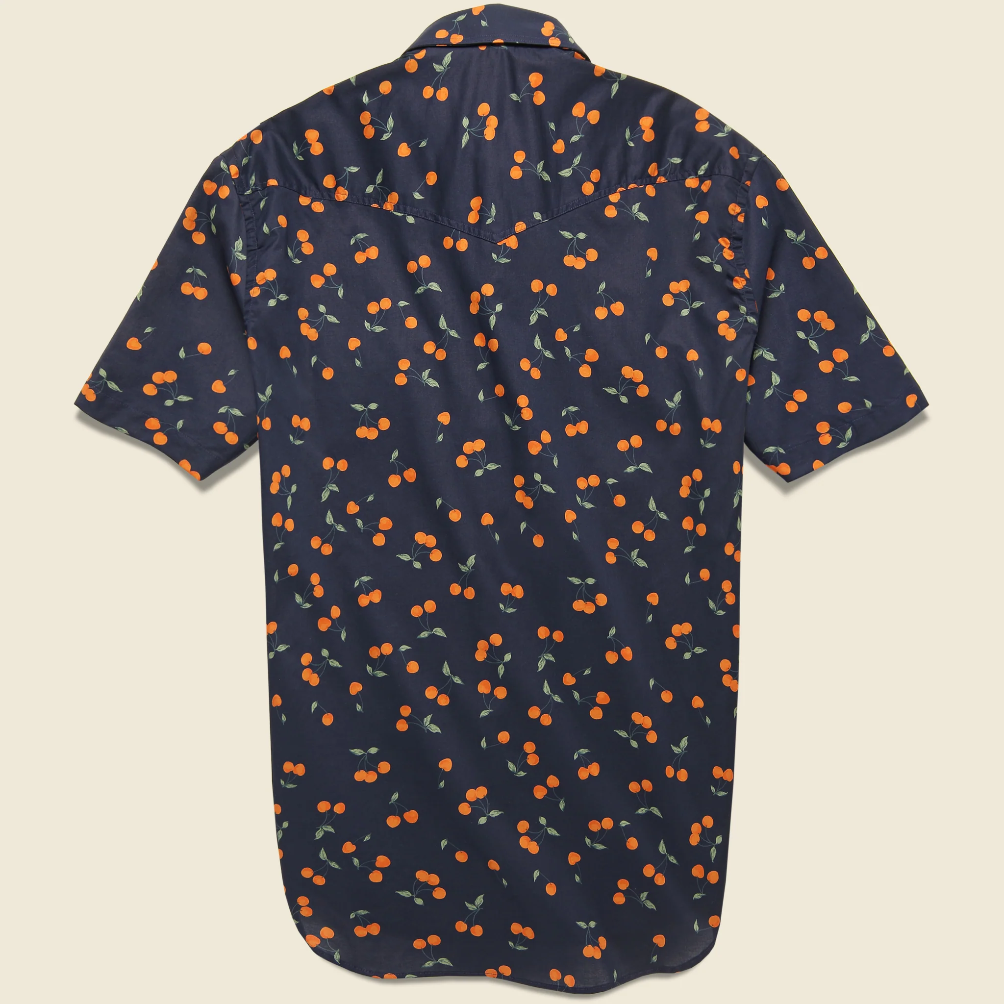 Cherry Print Shirt - Navy - Image 2