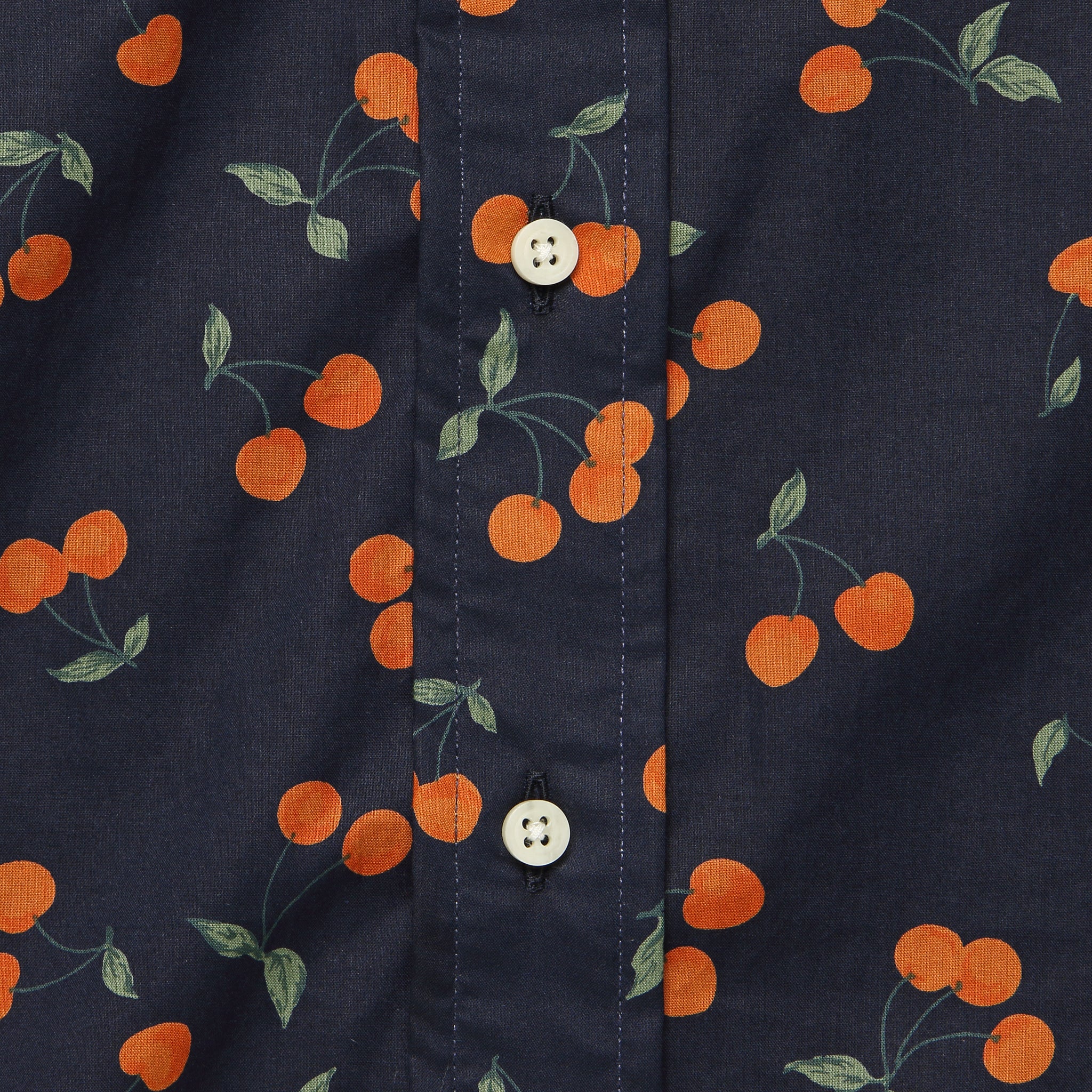 Cherry Print Shirt - Navy - Image 3