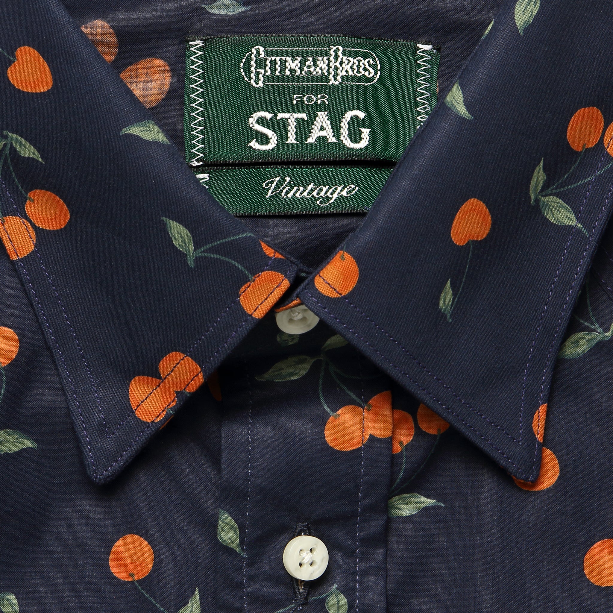 Cherry Print Shirt - Navy - Image 4