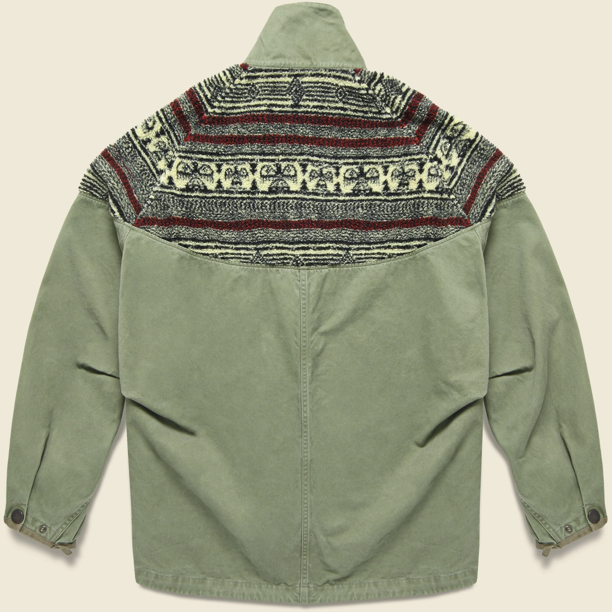 Chino x BIRDS-EYE Fleece NORDIC Anorak - Khaki - Image 2
