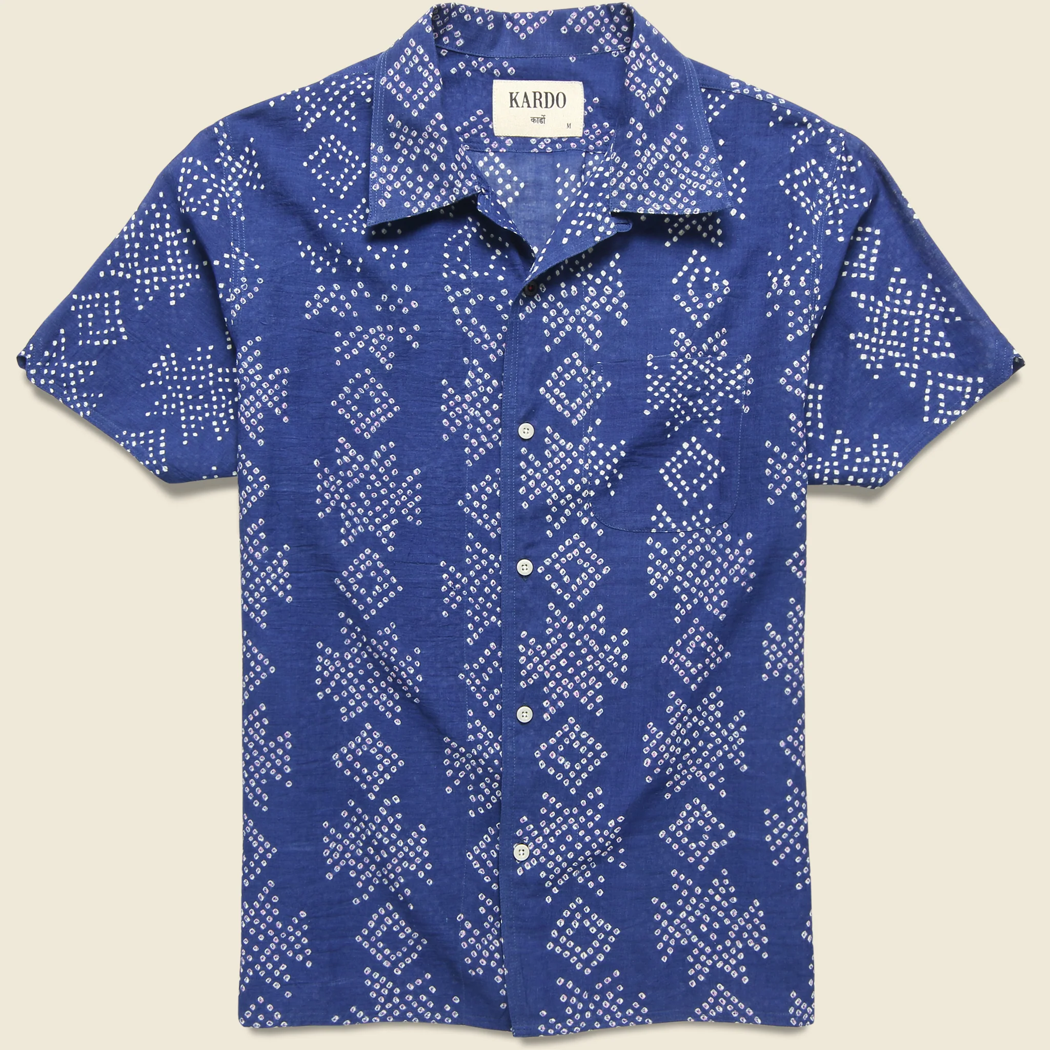 Chintan Bandhani Geo Dot Shirt - Indigo