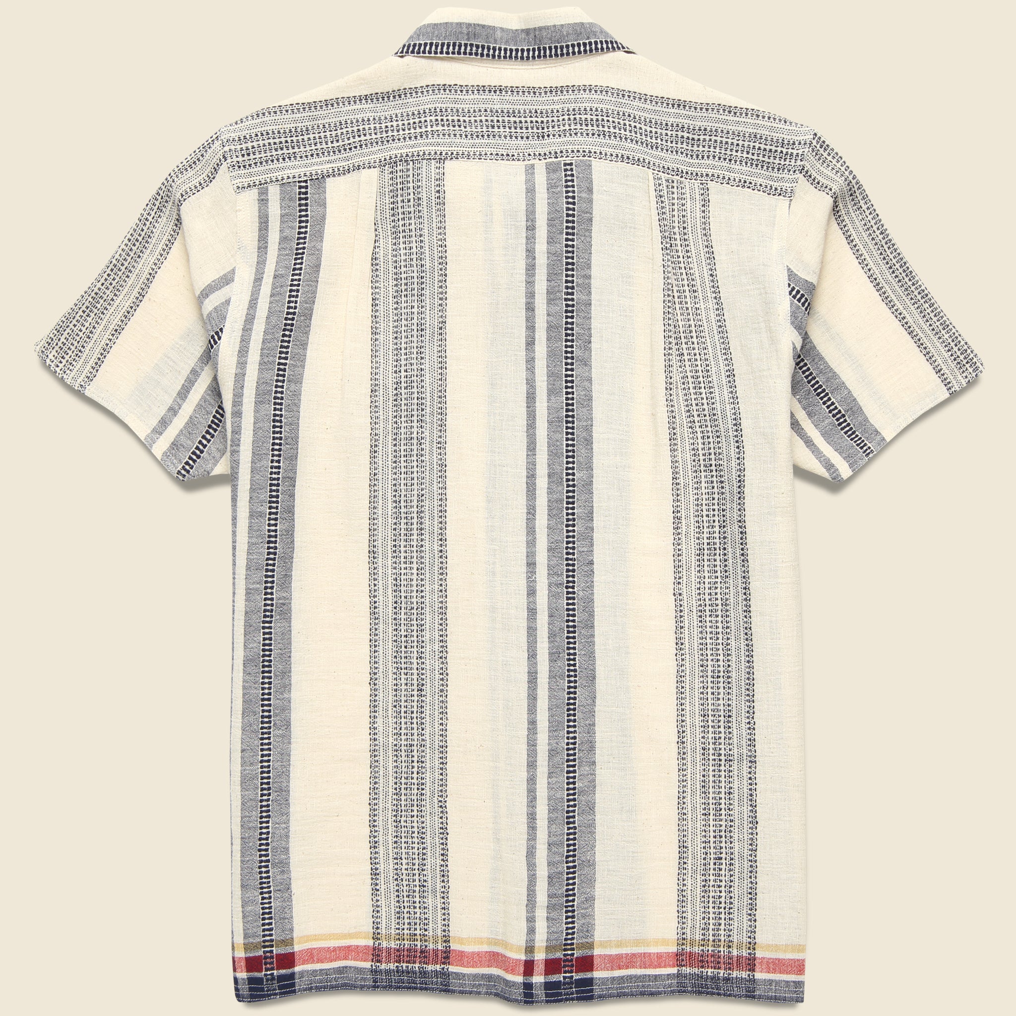 Handwoven Stripe Shirt - Indigo - Image 2