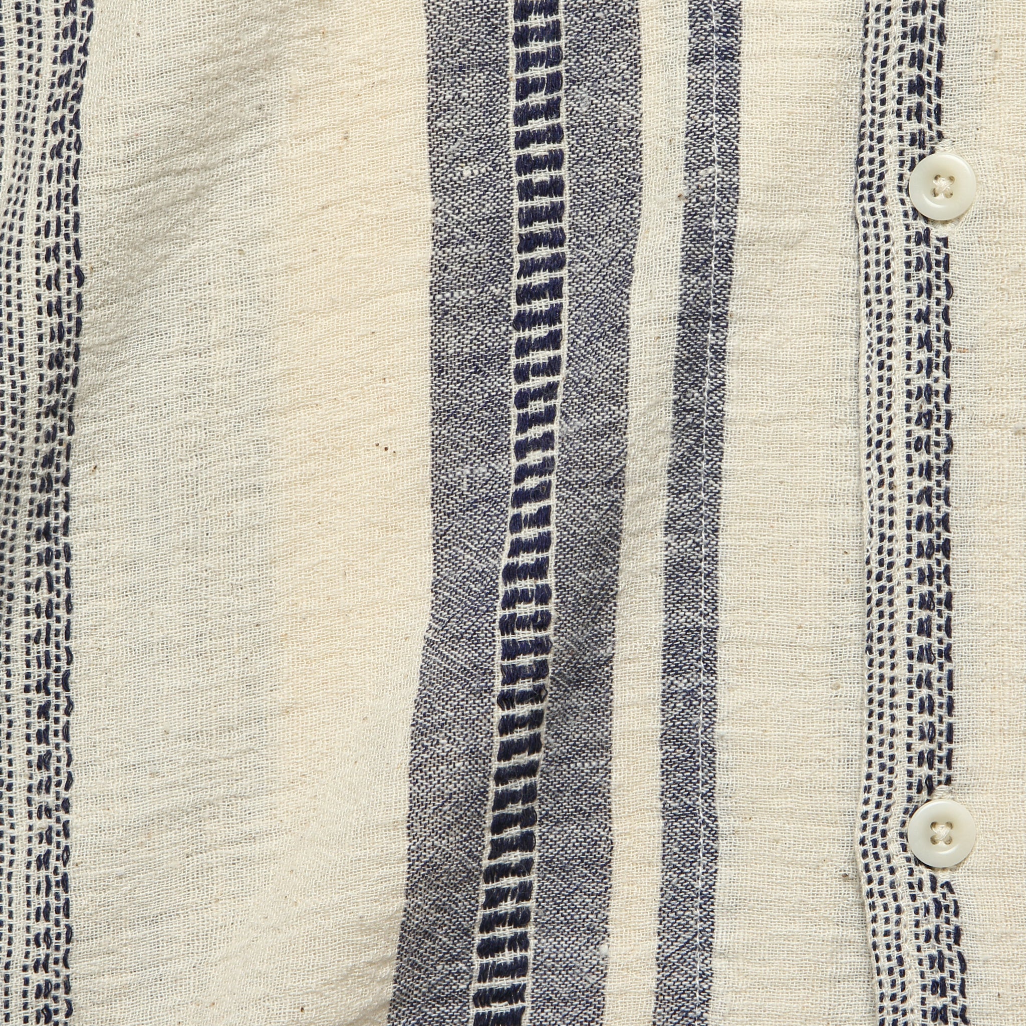 Handwoven Stripe Shirt - Indigo - Image 3