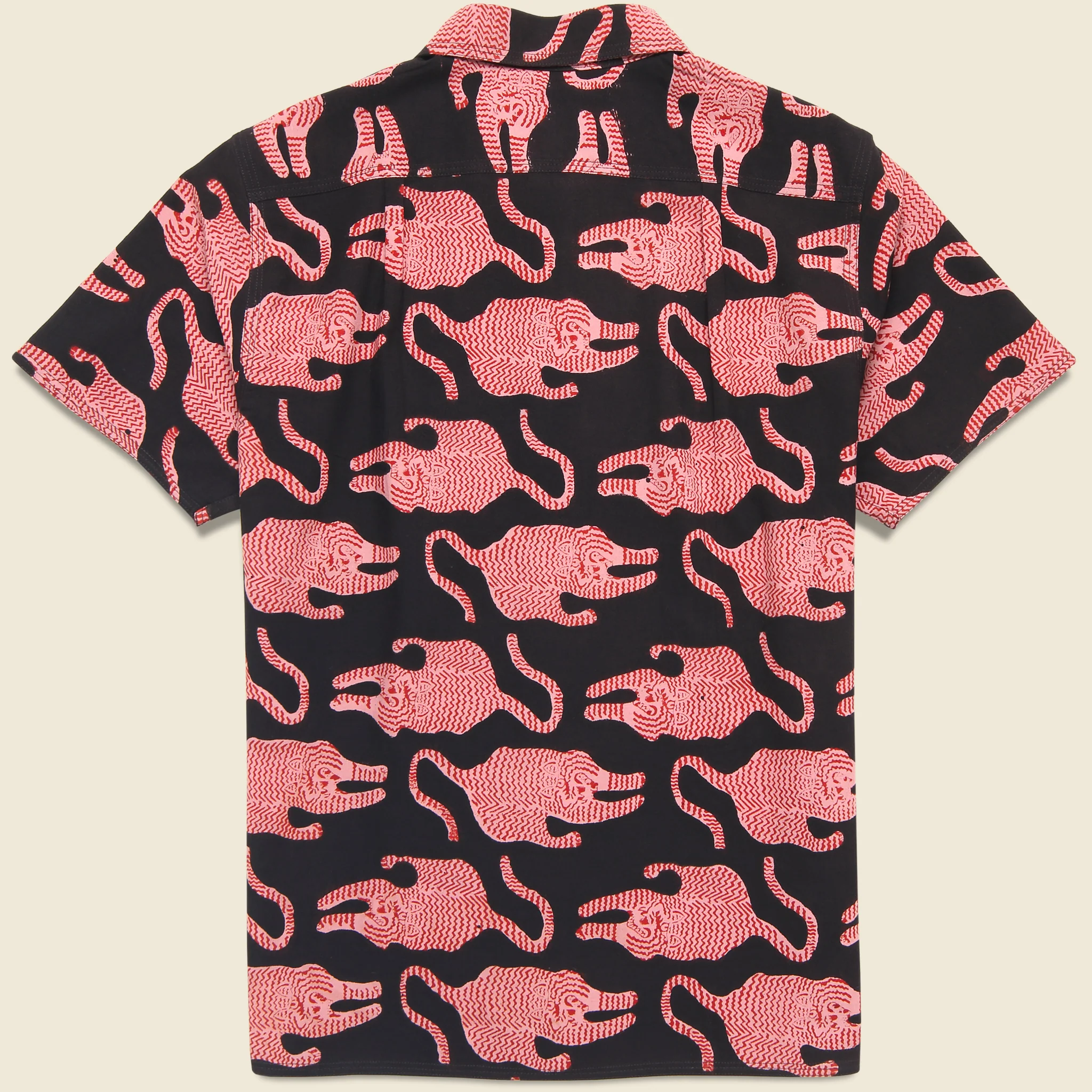 Tiger Block Print Shirt - Black - Image 5