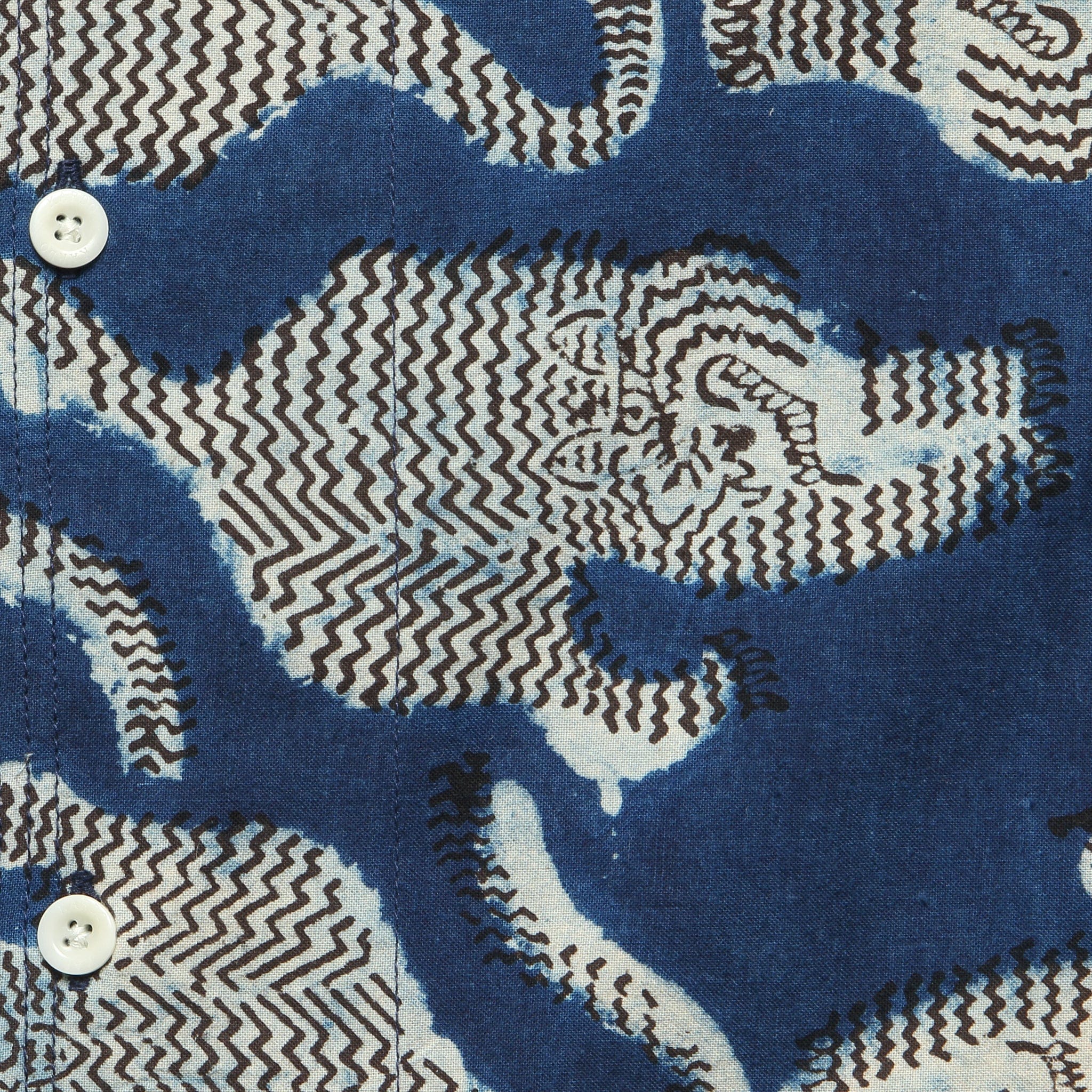 Tiger Block Print Shirt - Blue - Image 6